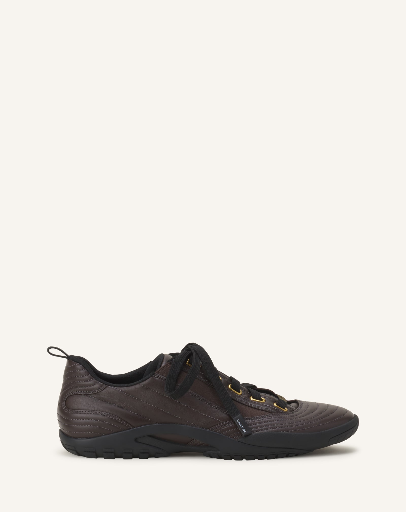BROWN LNV2 SNEAKERS IN LEATHER