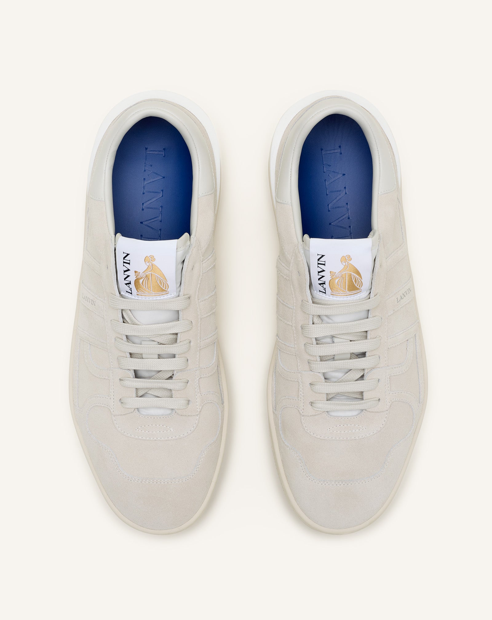 WHITE CLAY SNEAKERS IN MESH AND LEATHER