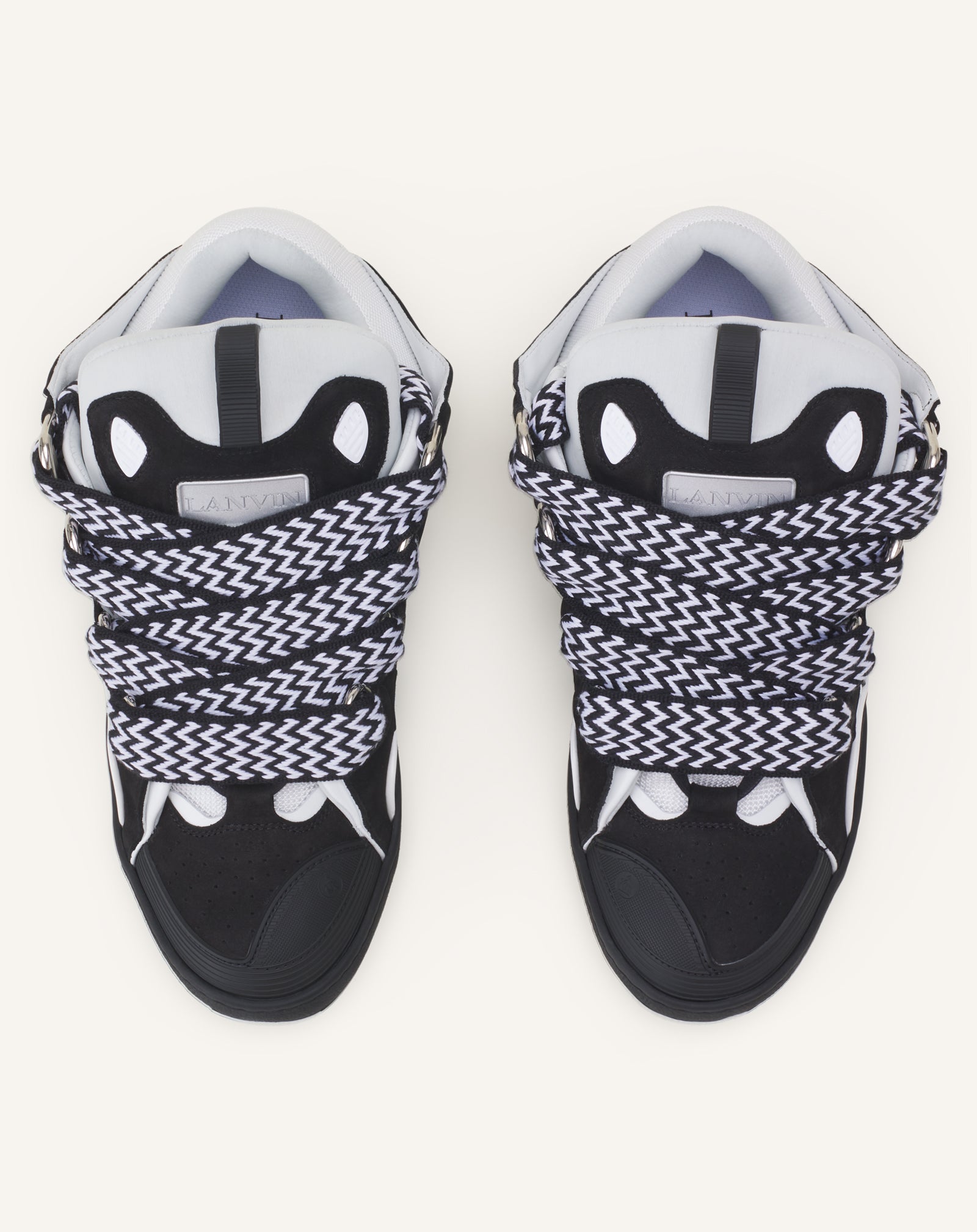 GREY CURB SNEAKERS IN LEATHER