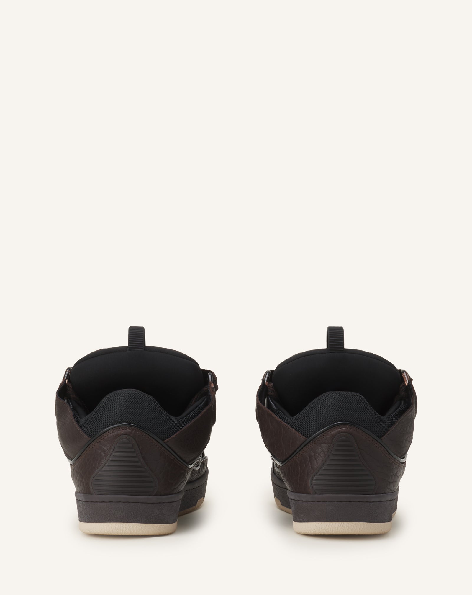 GREY CURB SNEAKERS IN DINO-EFFECT LEATHER