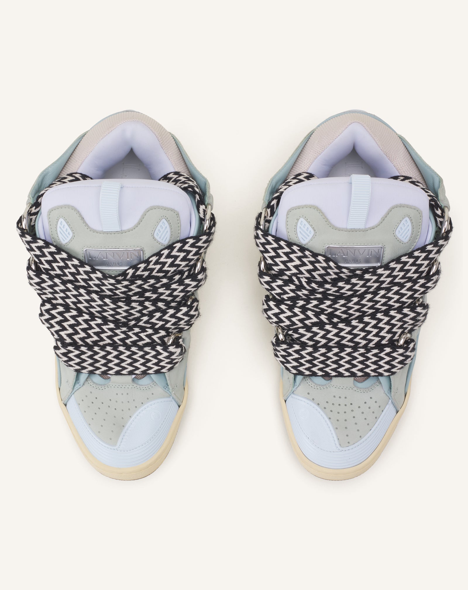 BLUE CURB LEATHER SNEAKERS