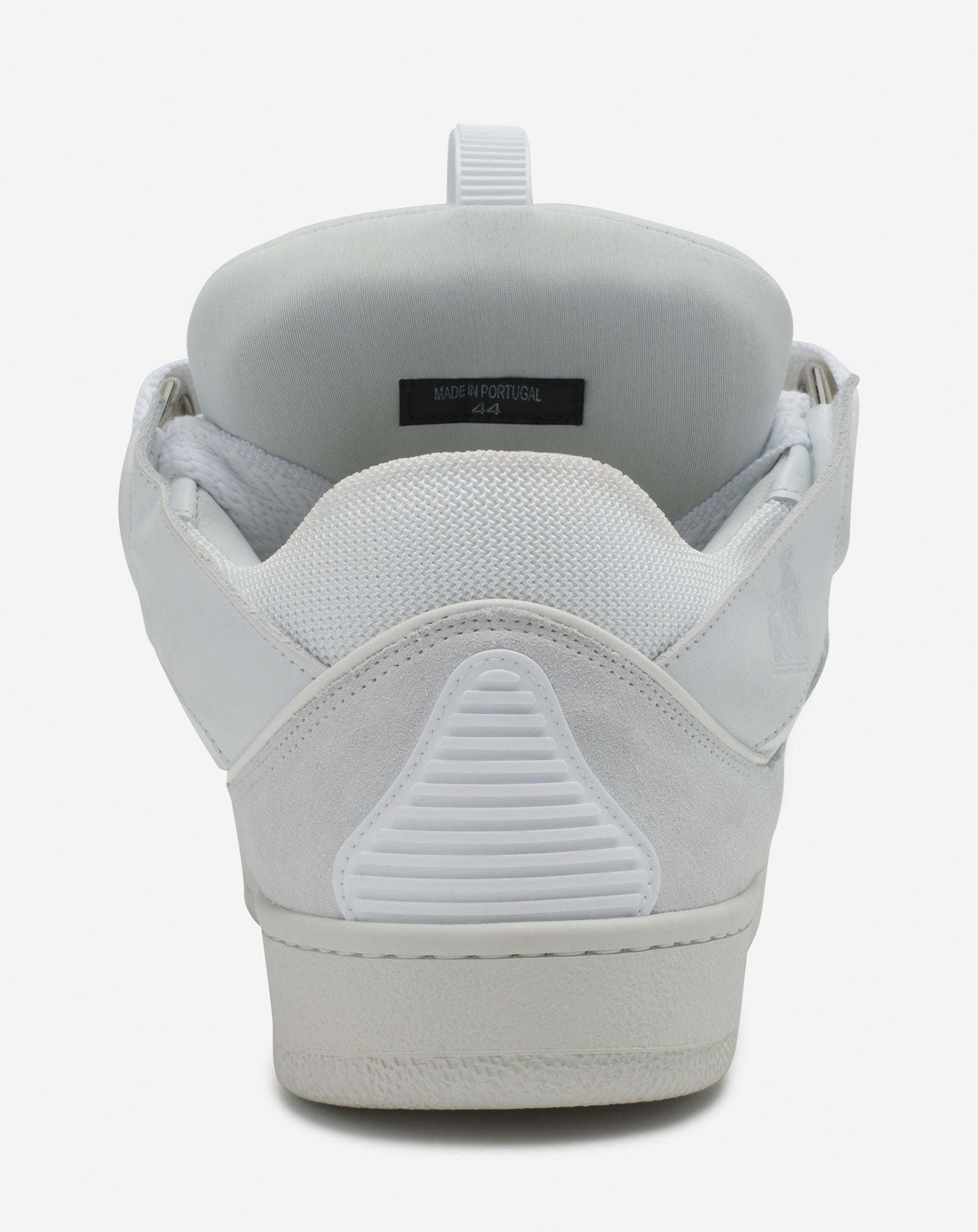 White Leather Curb Sneakers | Lanvin
