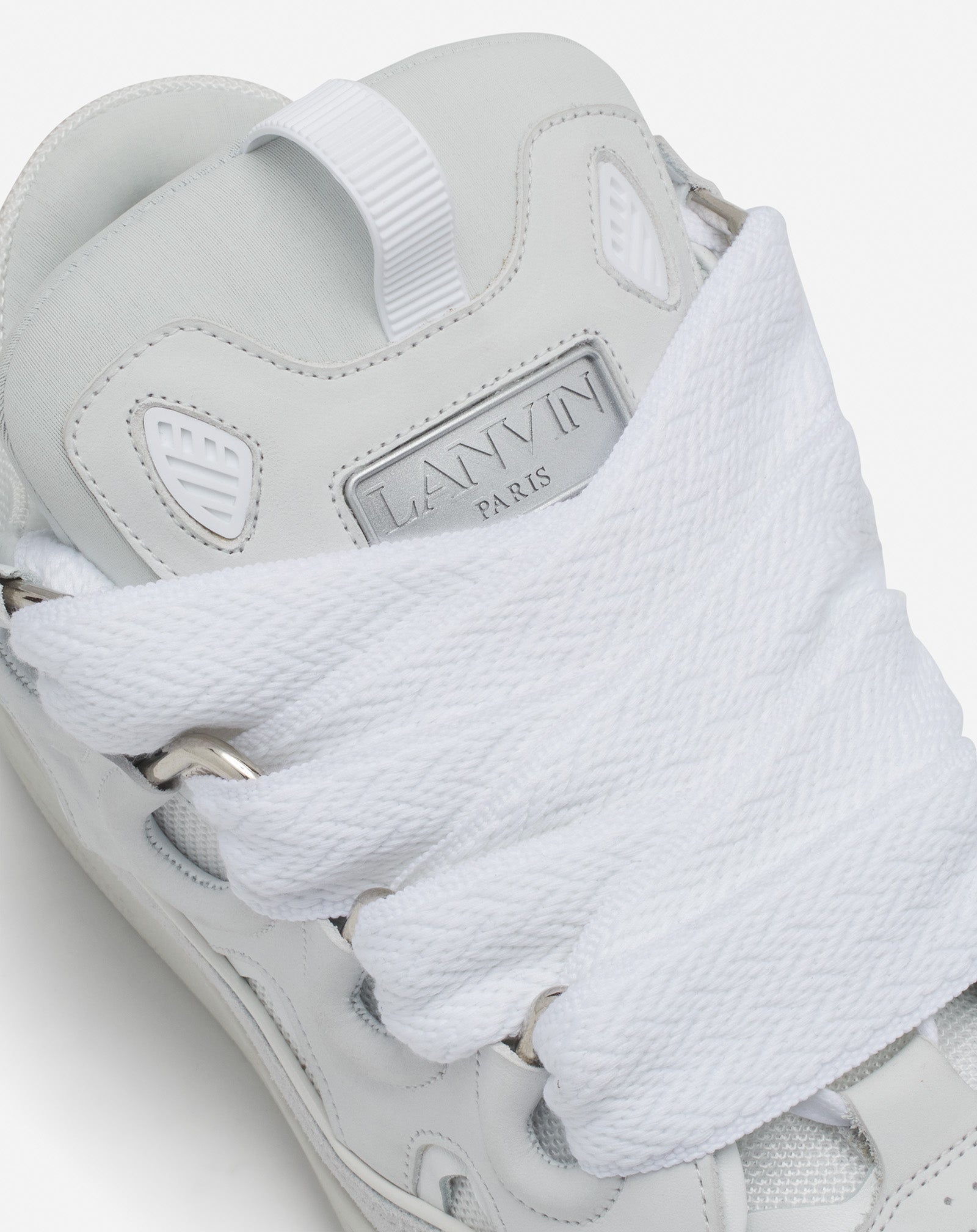 WHITE CURB SNEAKERS IN LEATHER