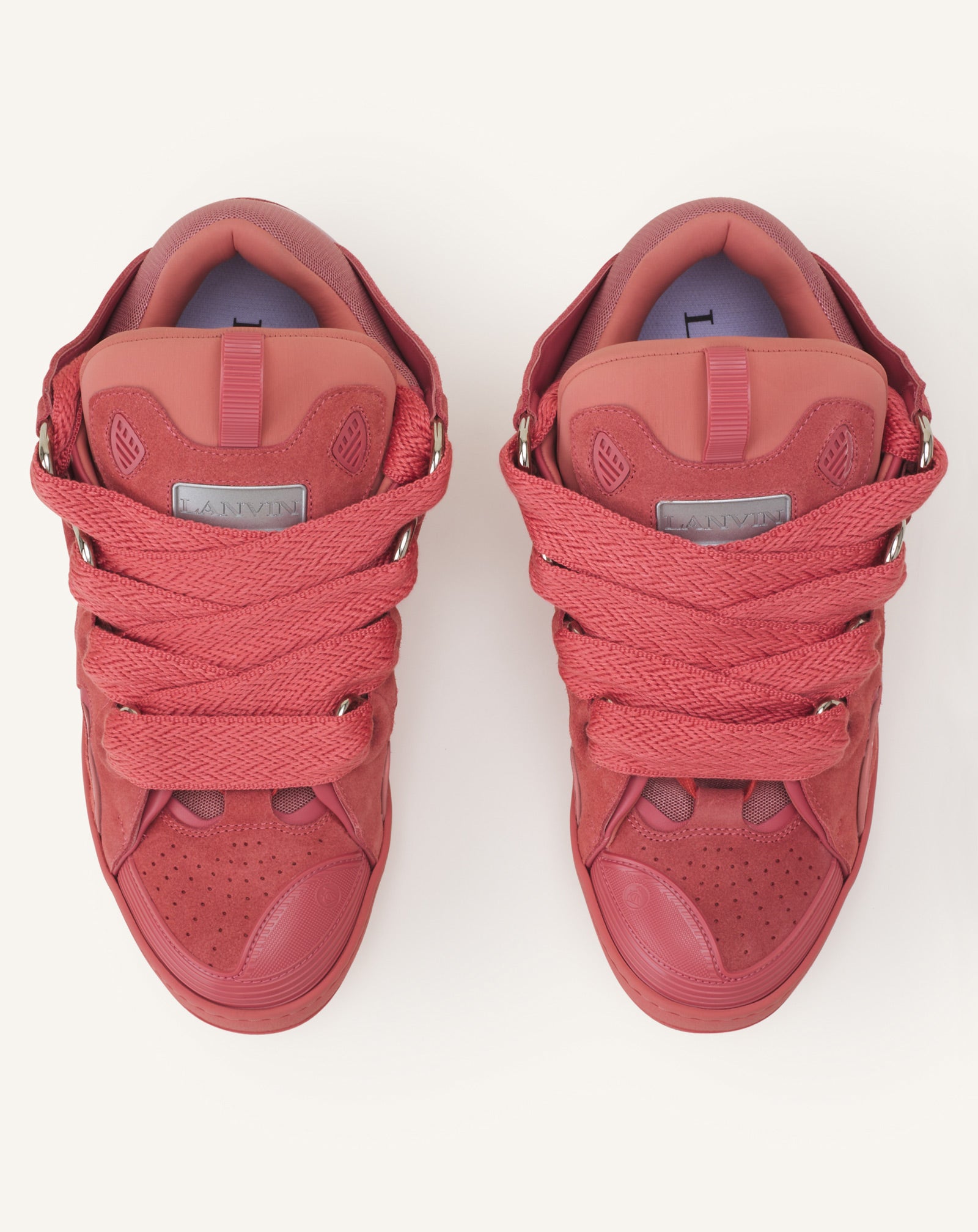 PINK CURB SNEAKERS IN MONOCHROME SUEDE