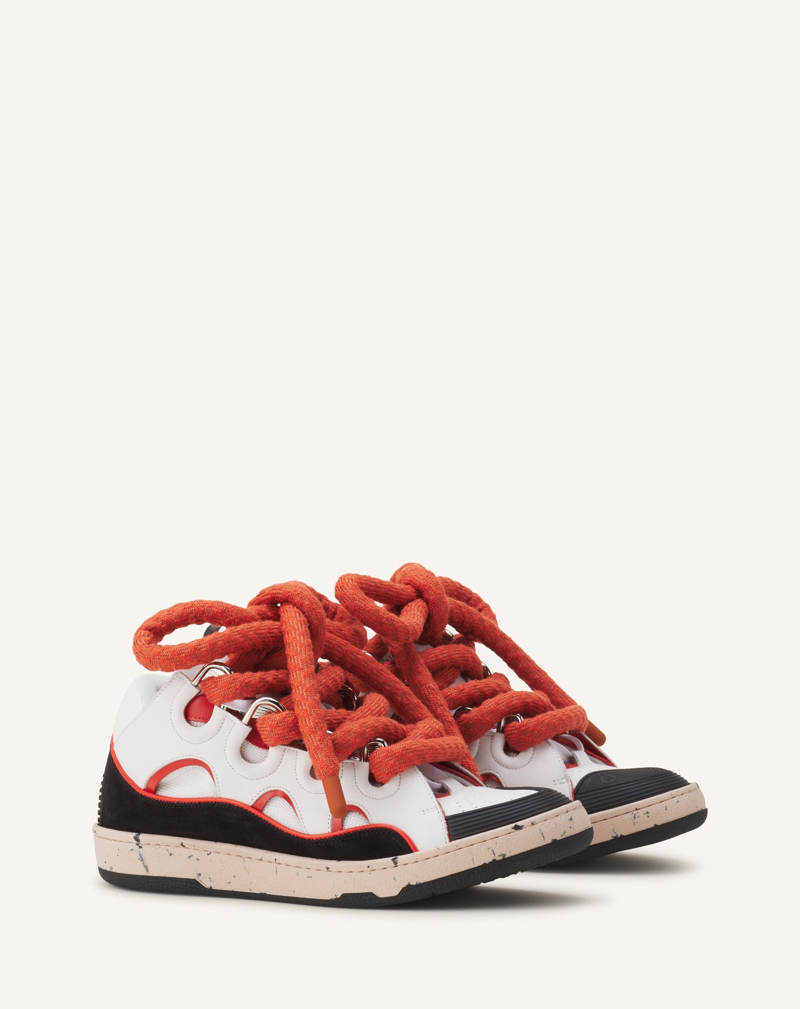 BLACK CURB SNAKE SNEAKERS IN LEATHER