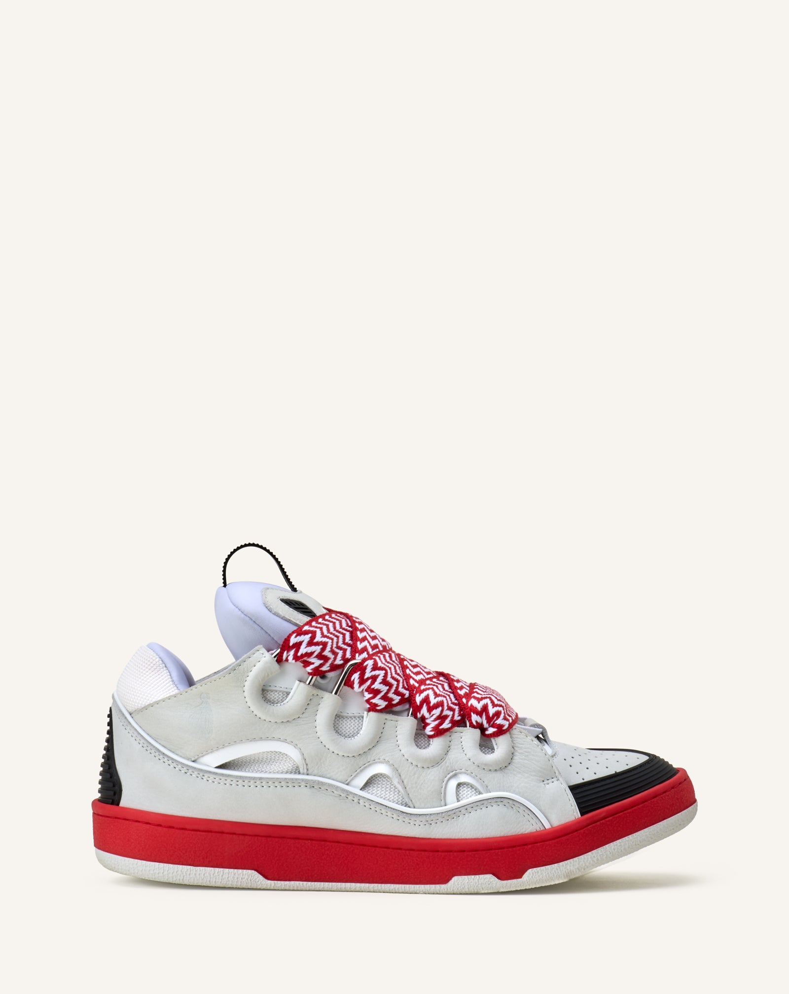 WHITE CURB BICO SNEAKERS IN LEATHER