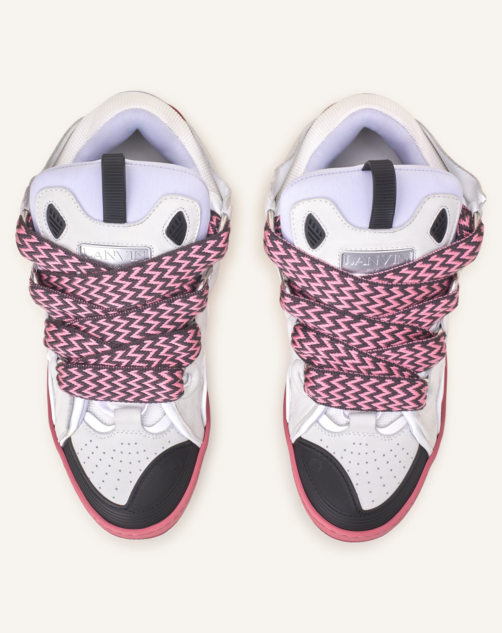 WHITE CURB BICO SNEAKERS IN LEATHER
