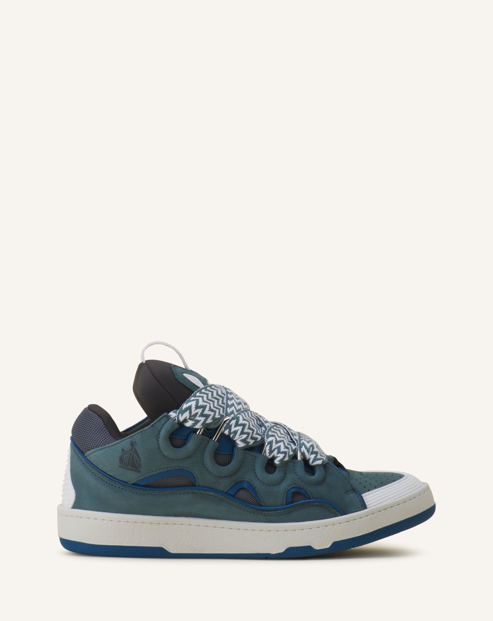 BLUE CURB BICO SNEAKERS IN LEATHER