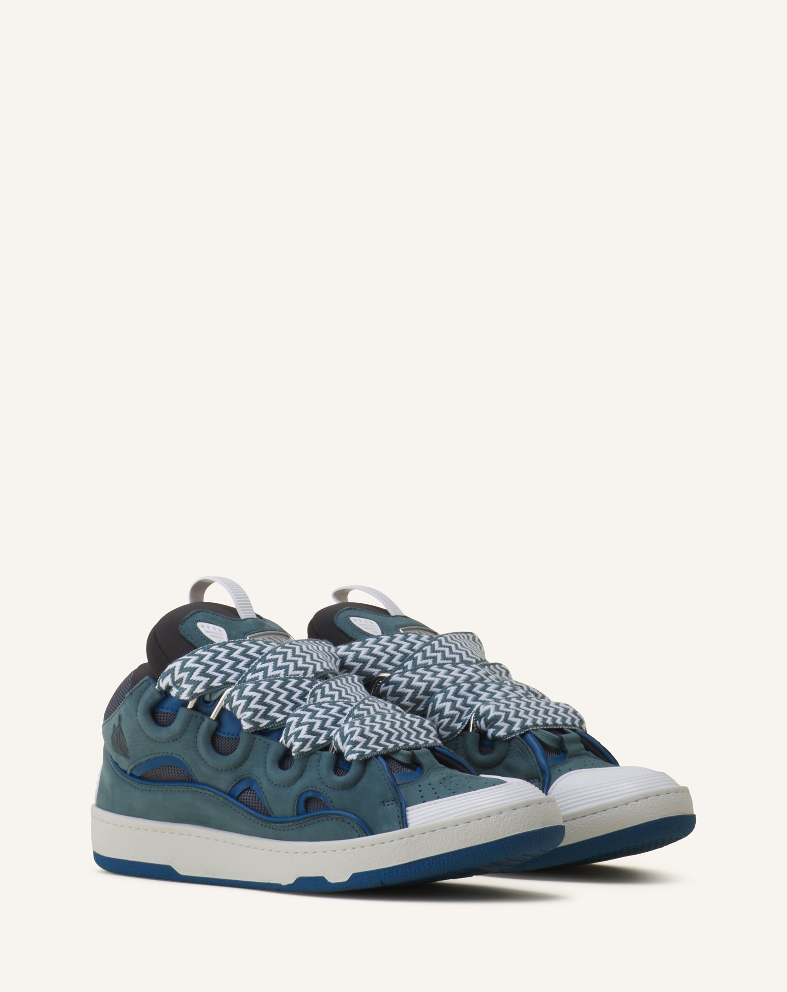 BLUE CURB BICO SNEAKERS IN LEATHER