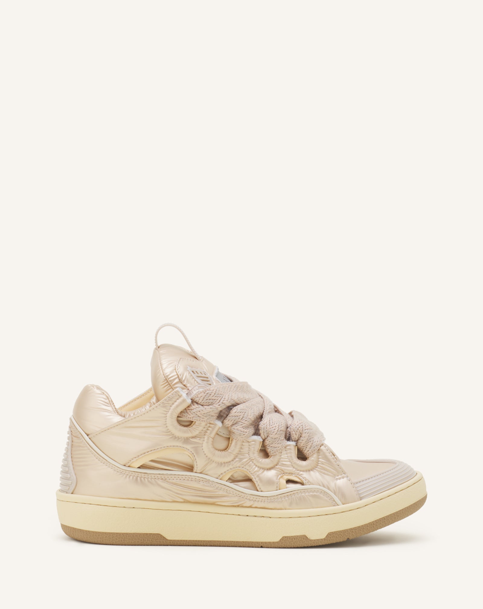 YELLOW CURB SNEAKERS IN NYLON
