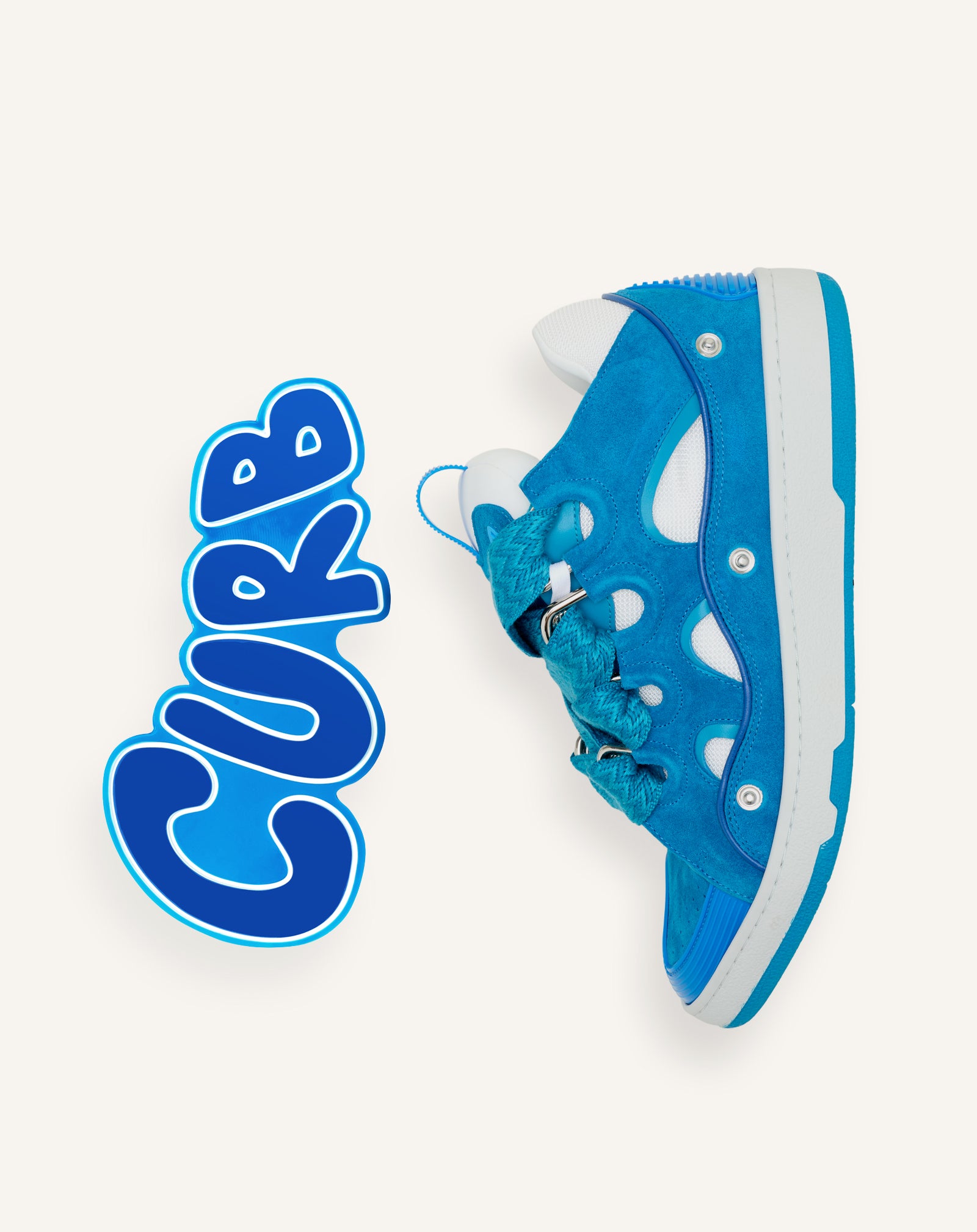 CURB PATCH  SNEAKERS IN LEATHER
