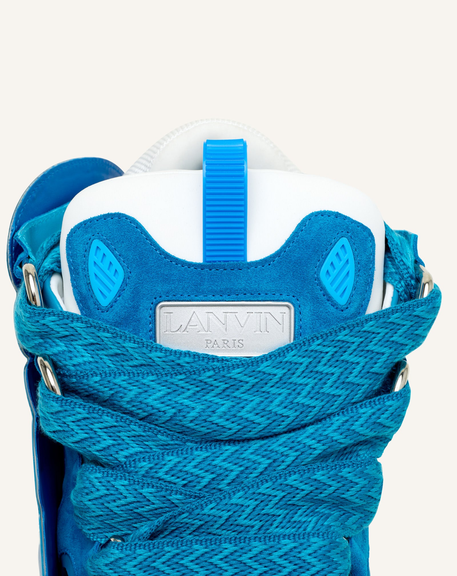 BLUE CURB PATCH  SNEAKERS IN LEATHER