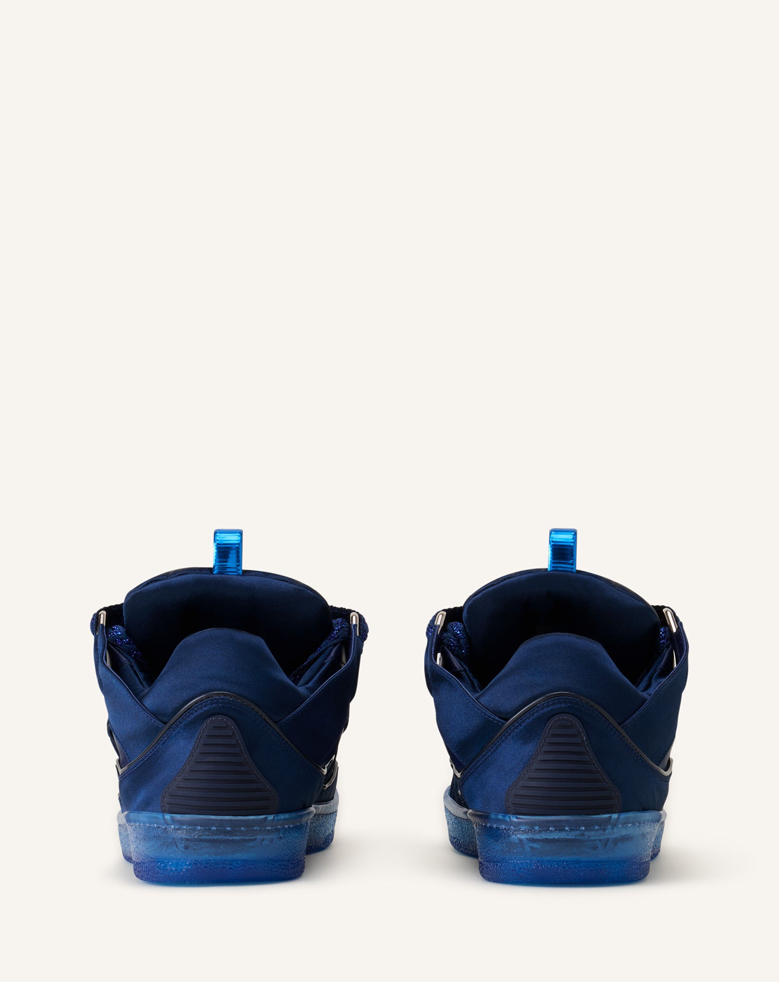 BLUE CURB SNEAKERS IN SATIN