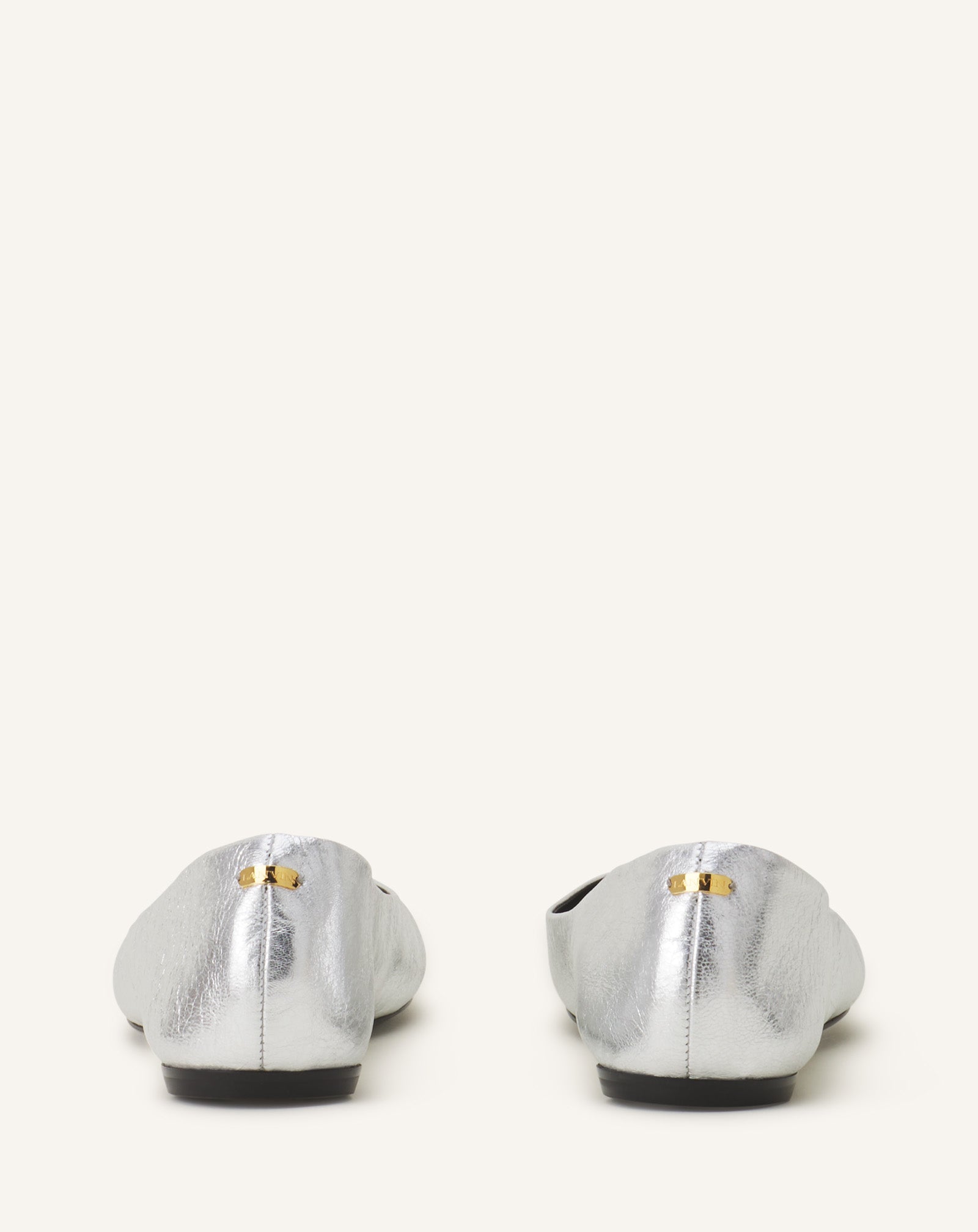 THE BALLERINA FLAT IN METALLIC LEATHER