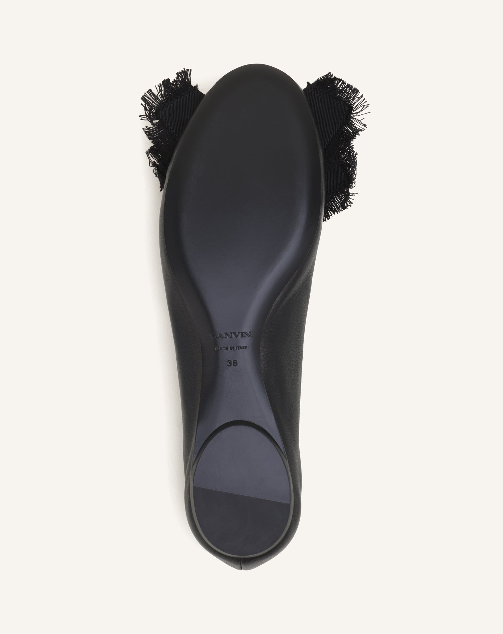 BLACK THE BOW BALLERINA FLAT