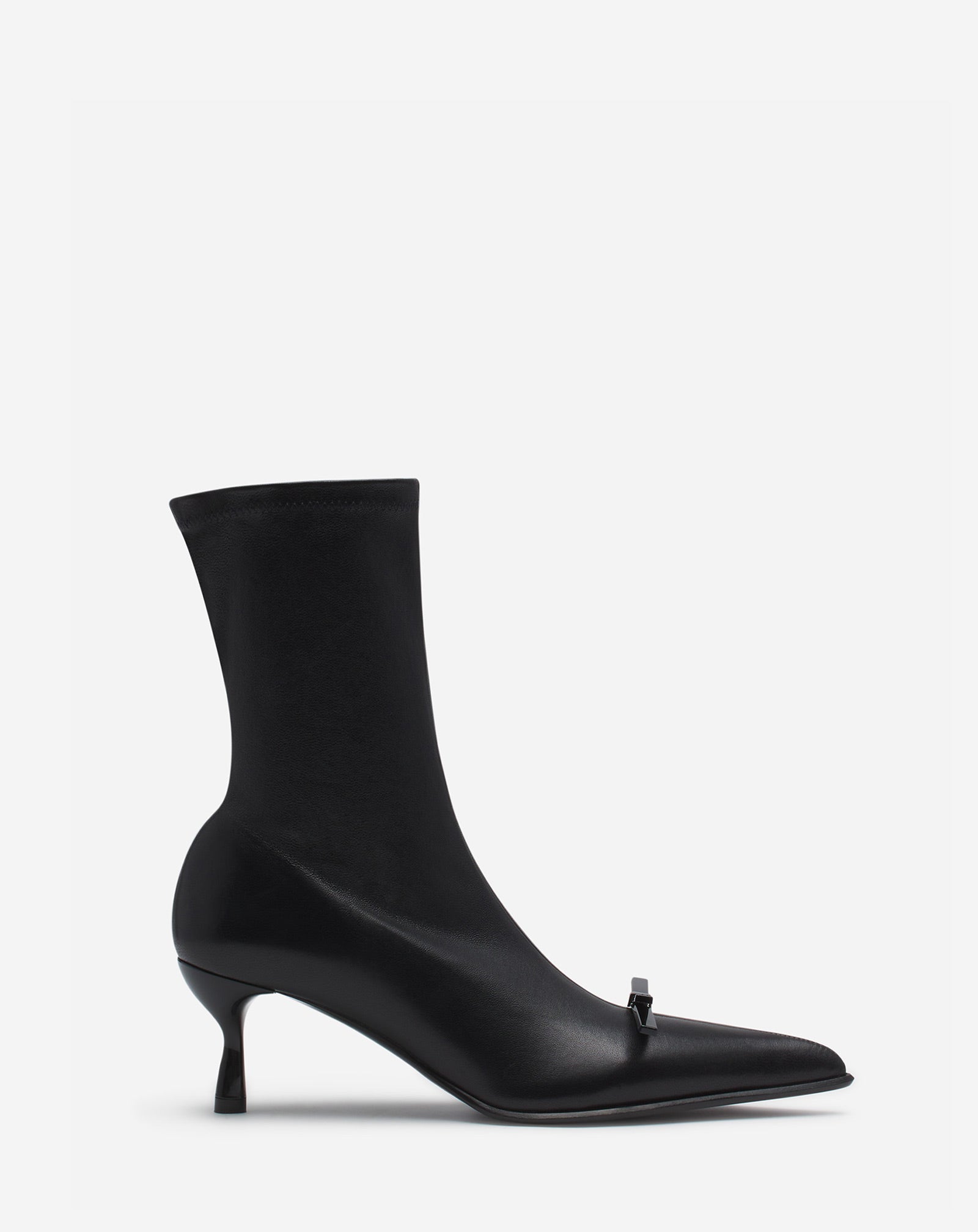 LANVIN BOW ANKLE BOOTS IN LEATHER FW-BOMI02-NAST-A241035