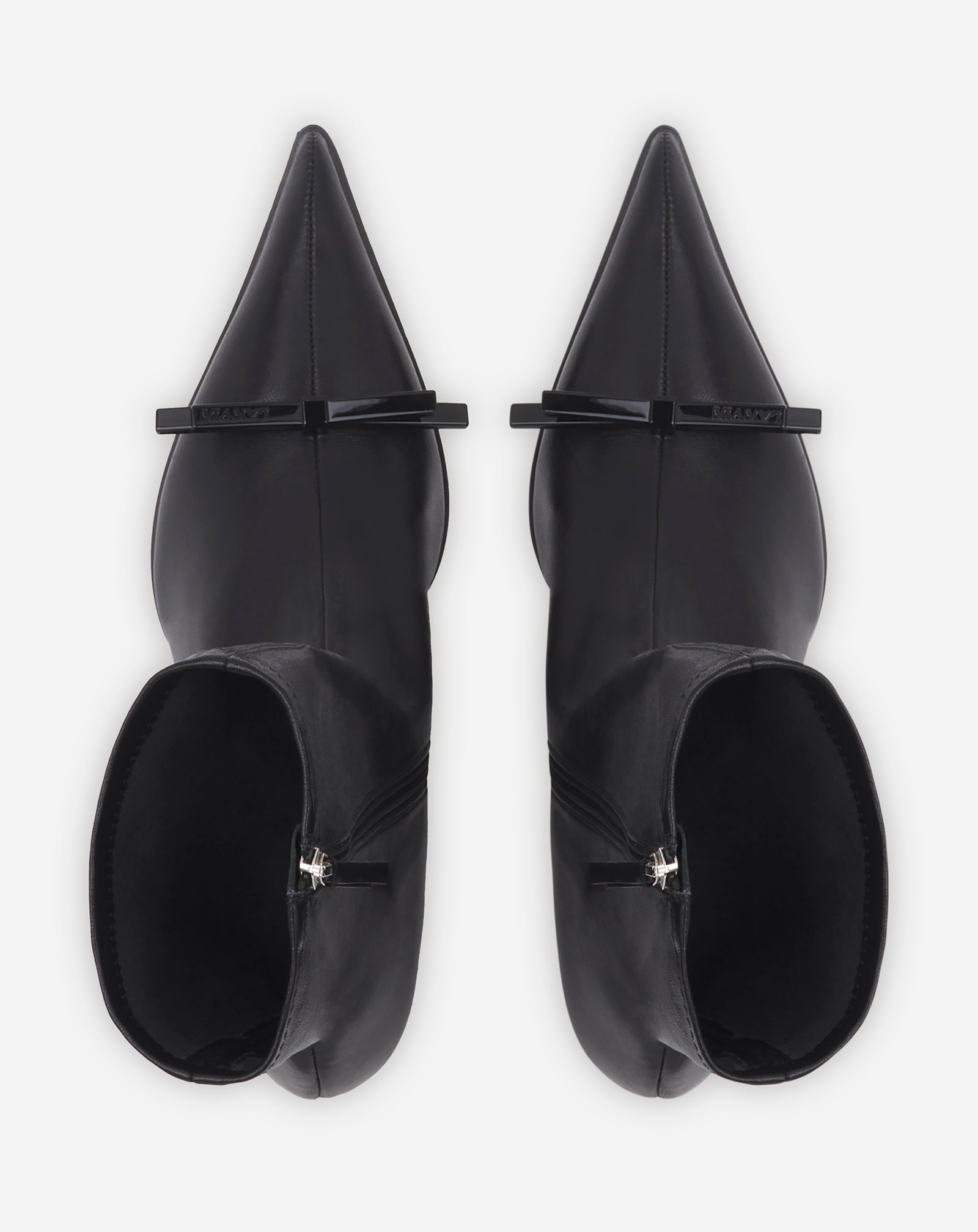 LANVIN BOW ANKLE BOOTS IN LEATHER