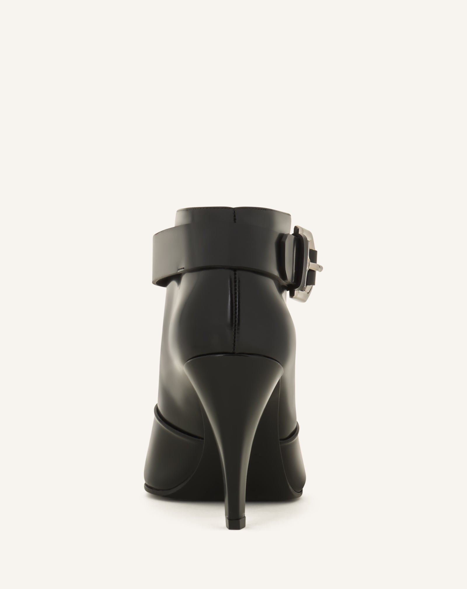 BLACK MYSTIQUE PATENT LEATHER ANKLE BOOT