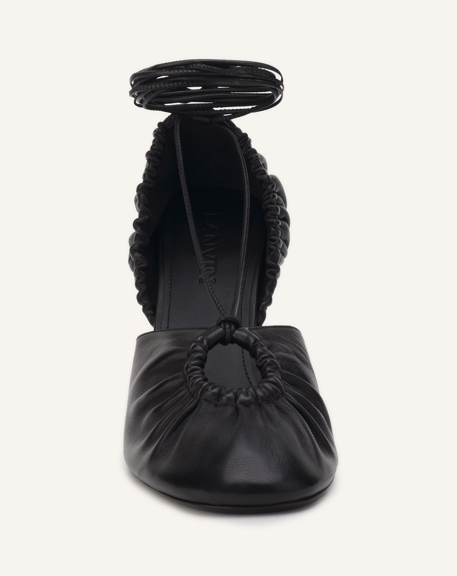 MESURE LACE-UP LEATHER PUMPS
