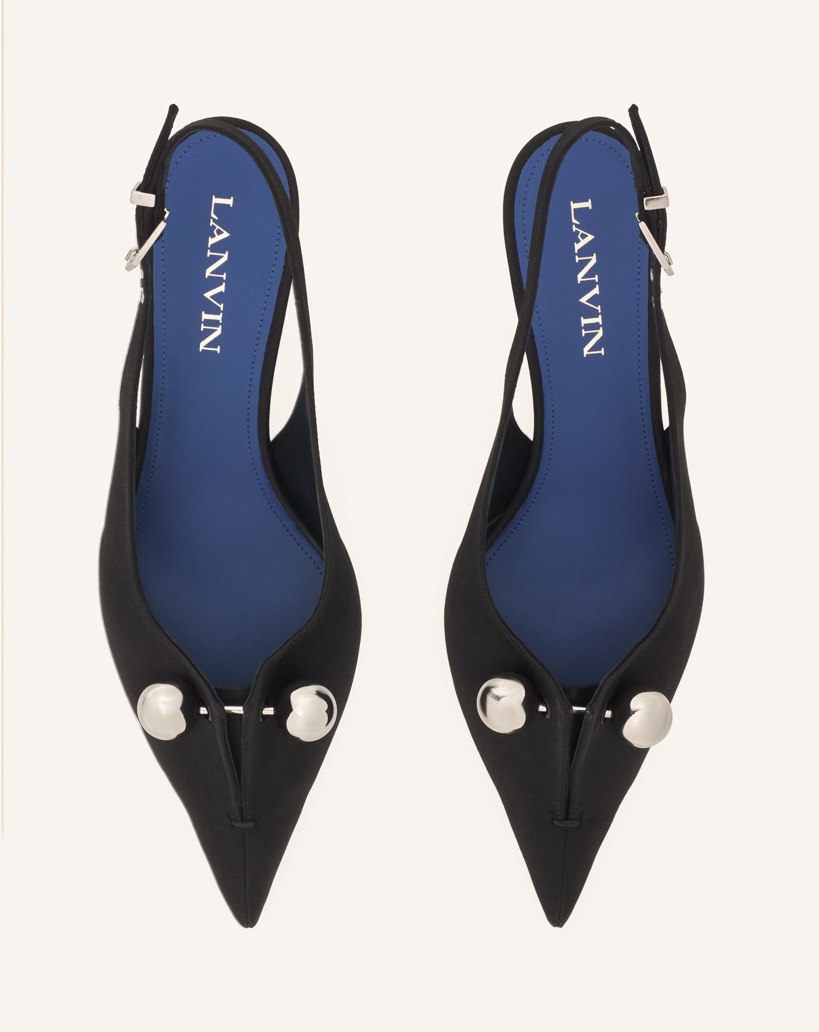 Slingback Piercing 50mm Black | Lanvin