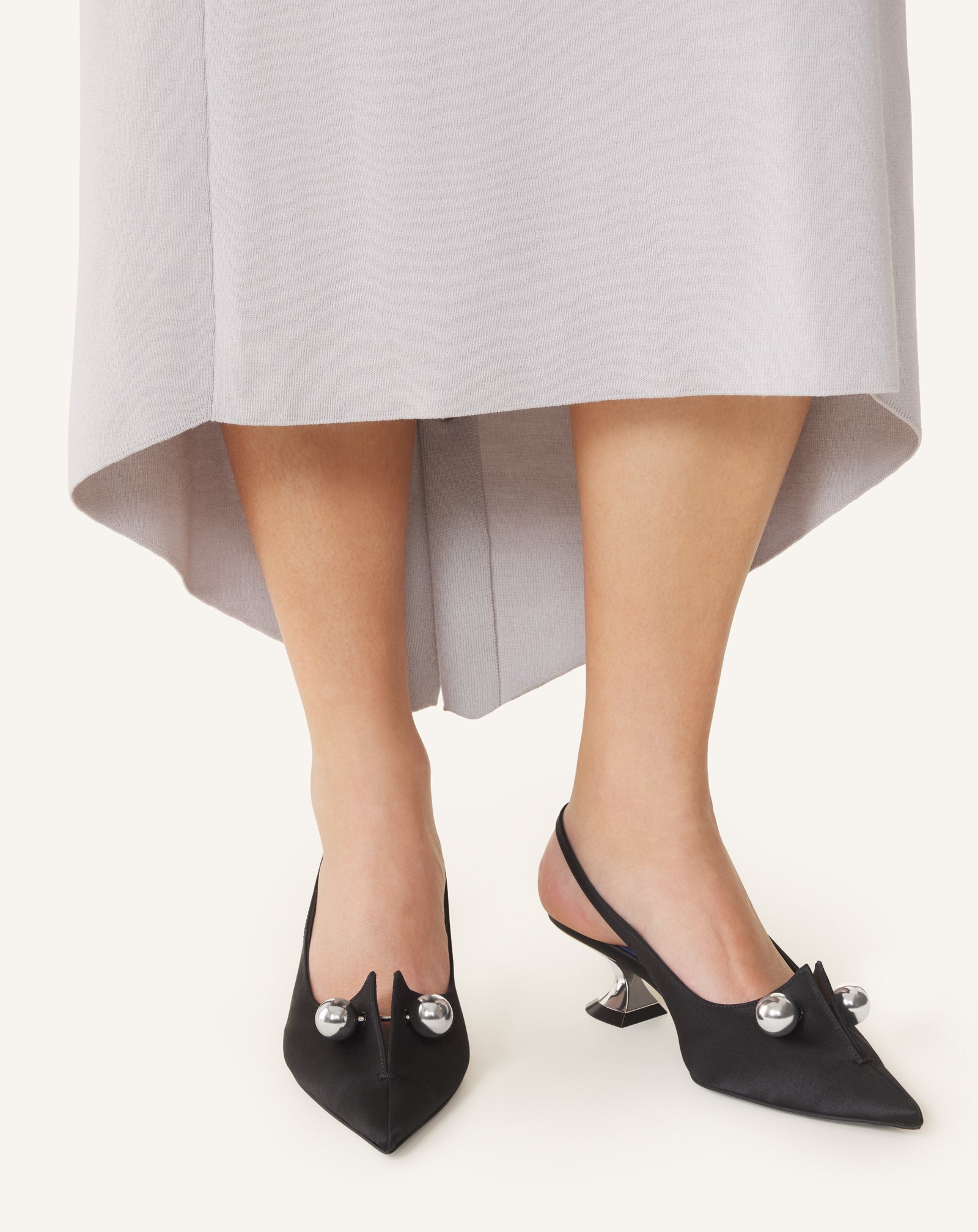 Slingback Piercing 50mm Black | Lanvin