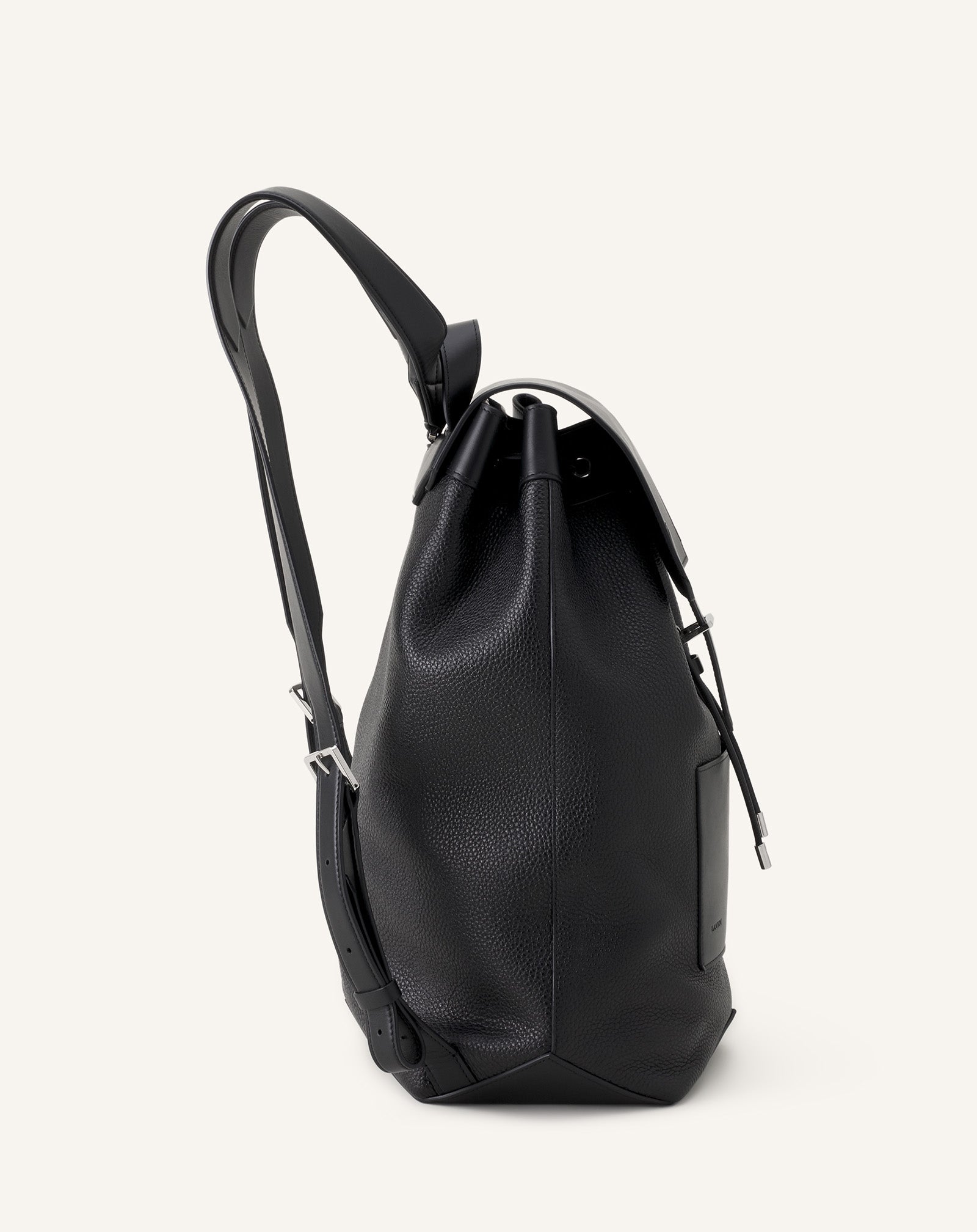 BLACK CATCH BY LANVIN LEATHER BACKPACK