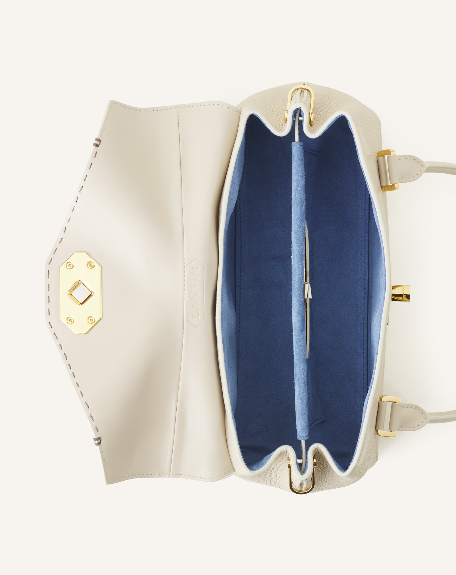 WHITE LE CONFIDENT BY LANVIN 26 LEATHER BAG