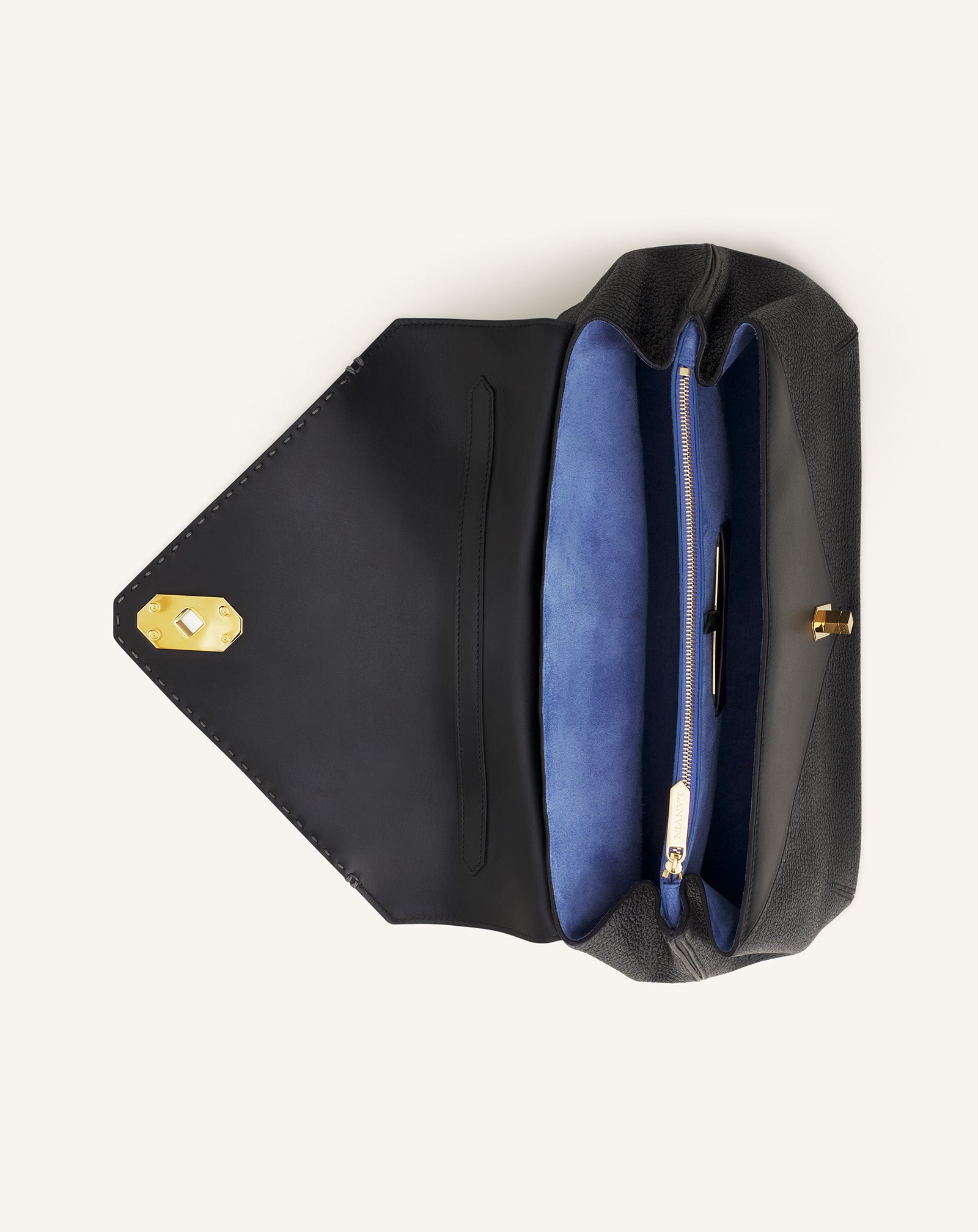 BLACK LE CONFIDENT BY LANVIN LEATHER BAG