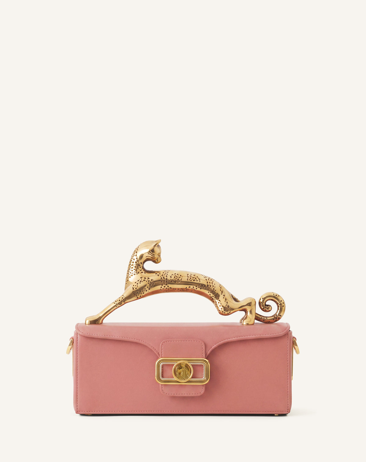 PINK PENCIL CAT BAG IN LEATHER