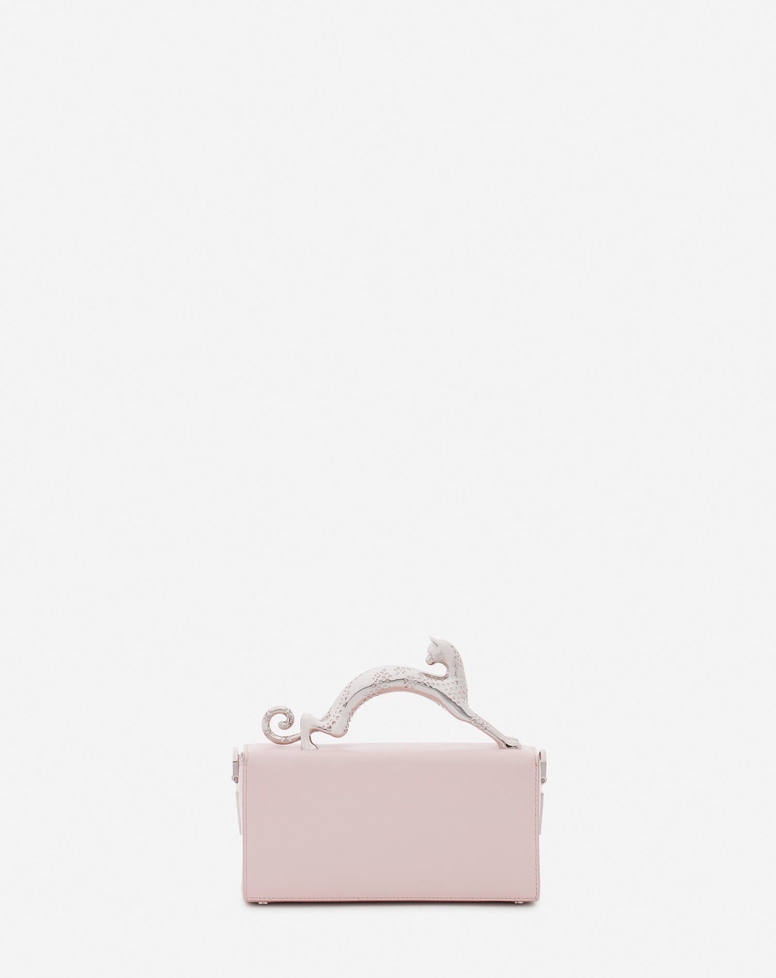 PINK LEATHER NANO PENCIL CAT BAG