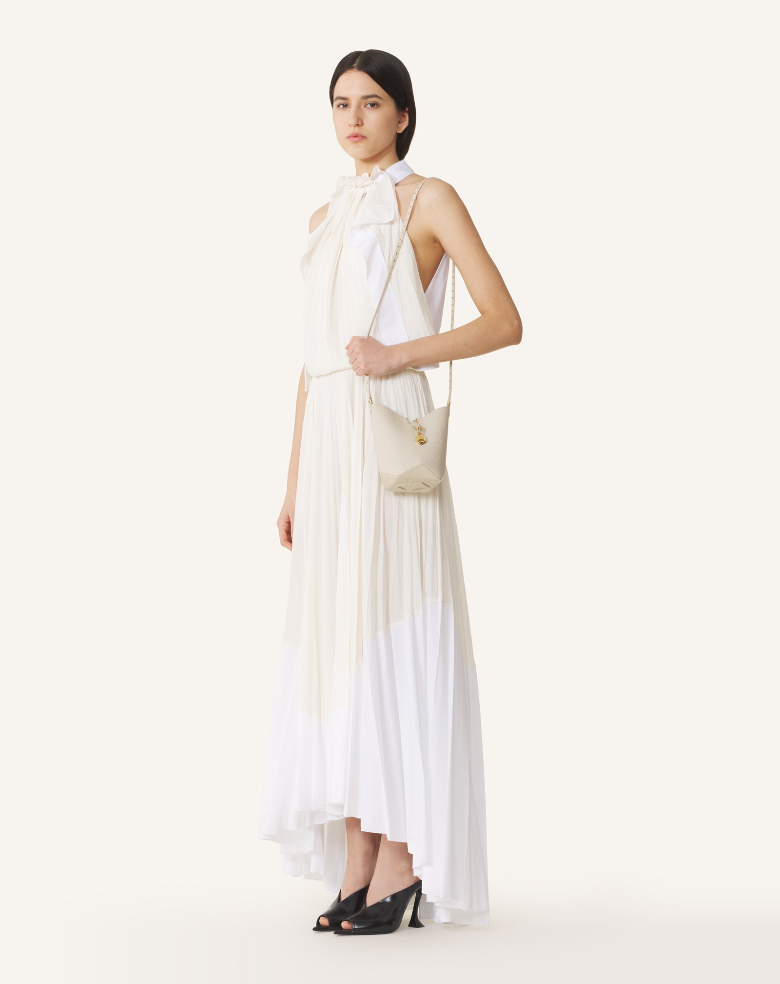 CATCH BY LANVIN NANO BUCKET BAG IN LEATHER