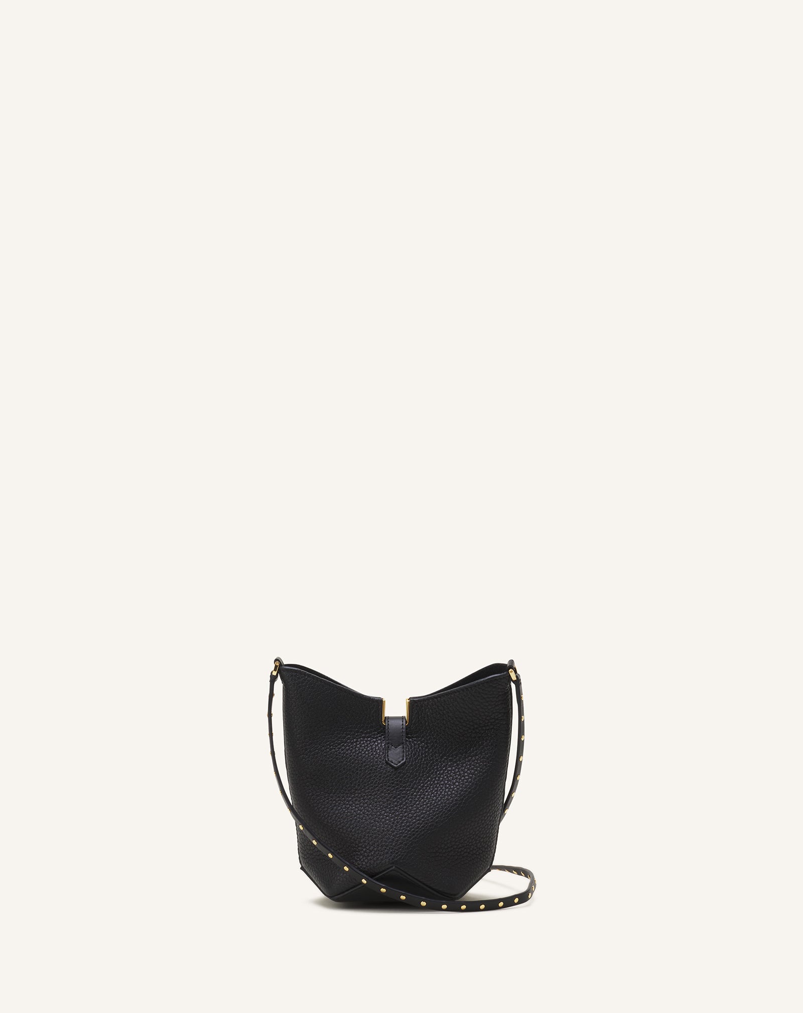BLACK CATCH NANO BY LANVIN LEATHER BUCKET BAG