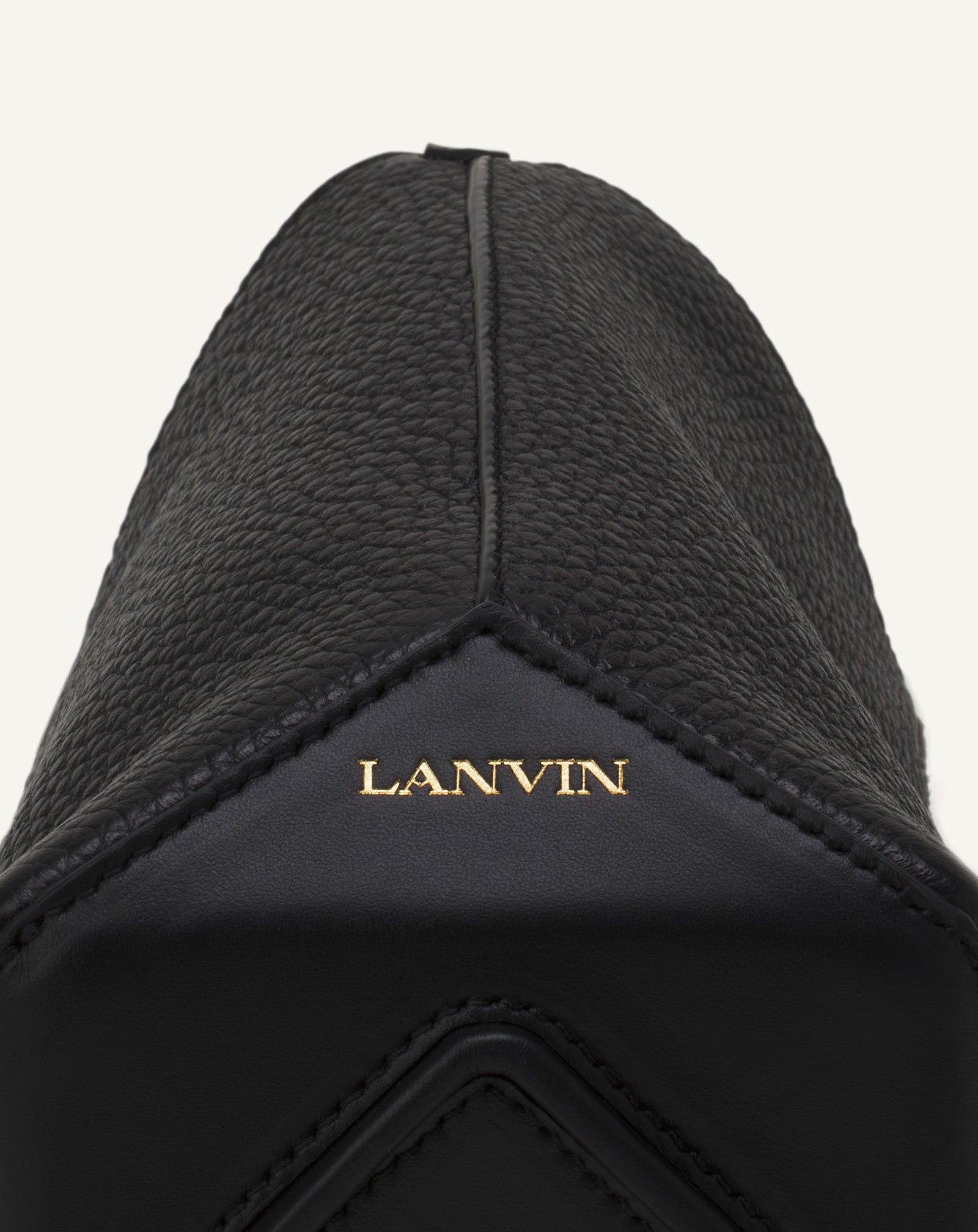 BLACK CATCH NANO BY LANVIN LEATHER BUCKET BAG