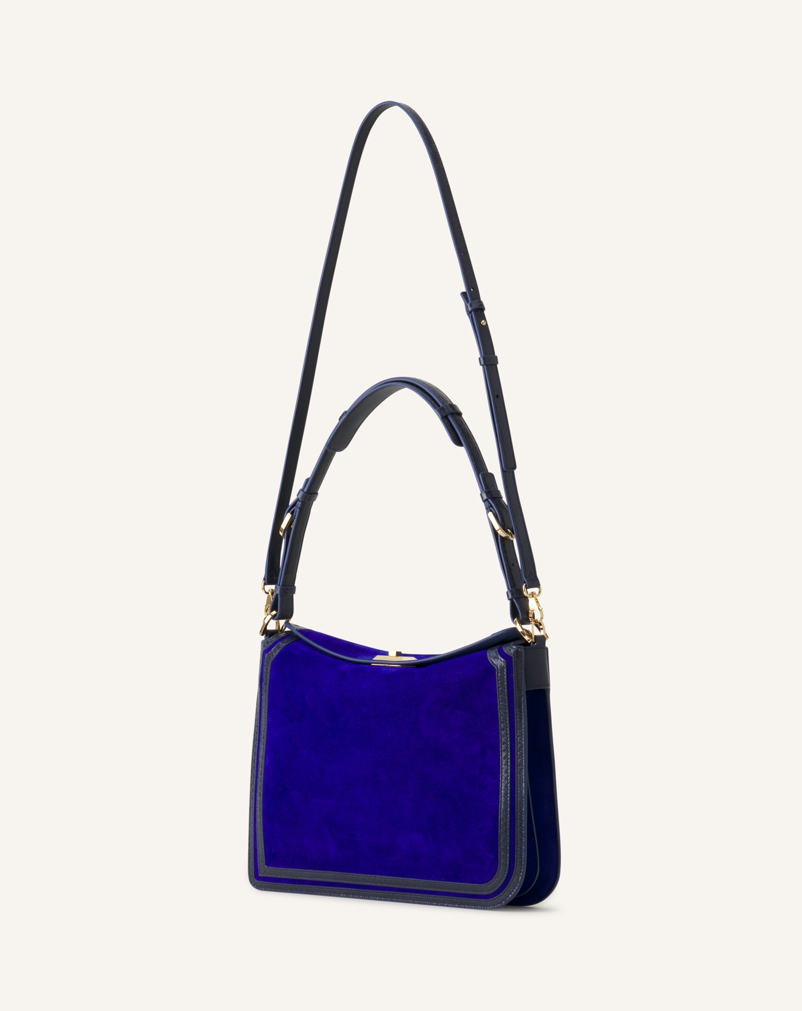 BLUE COMPAGNON BAG IN SUEDE