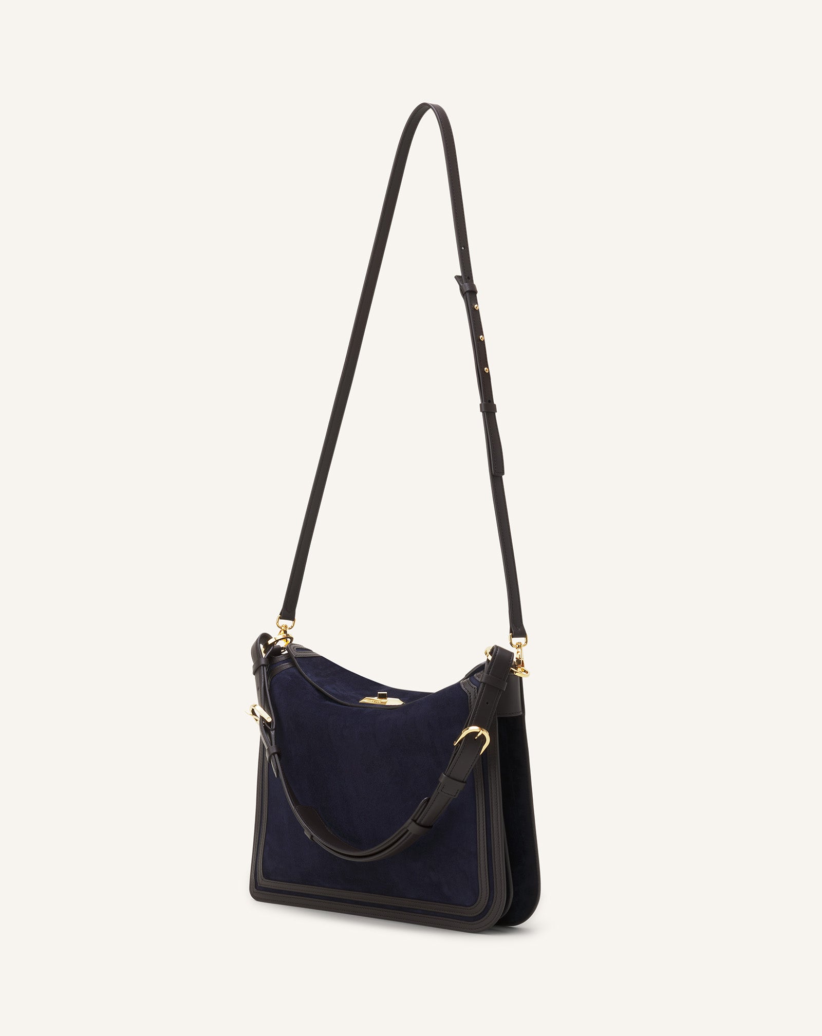 BLUE COMPAGNON BAG IN SUEDE