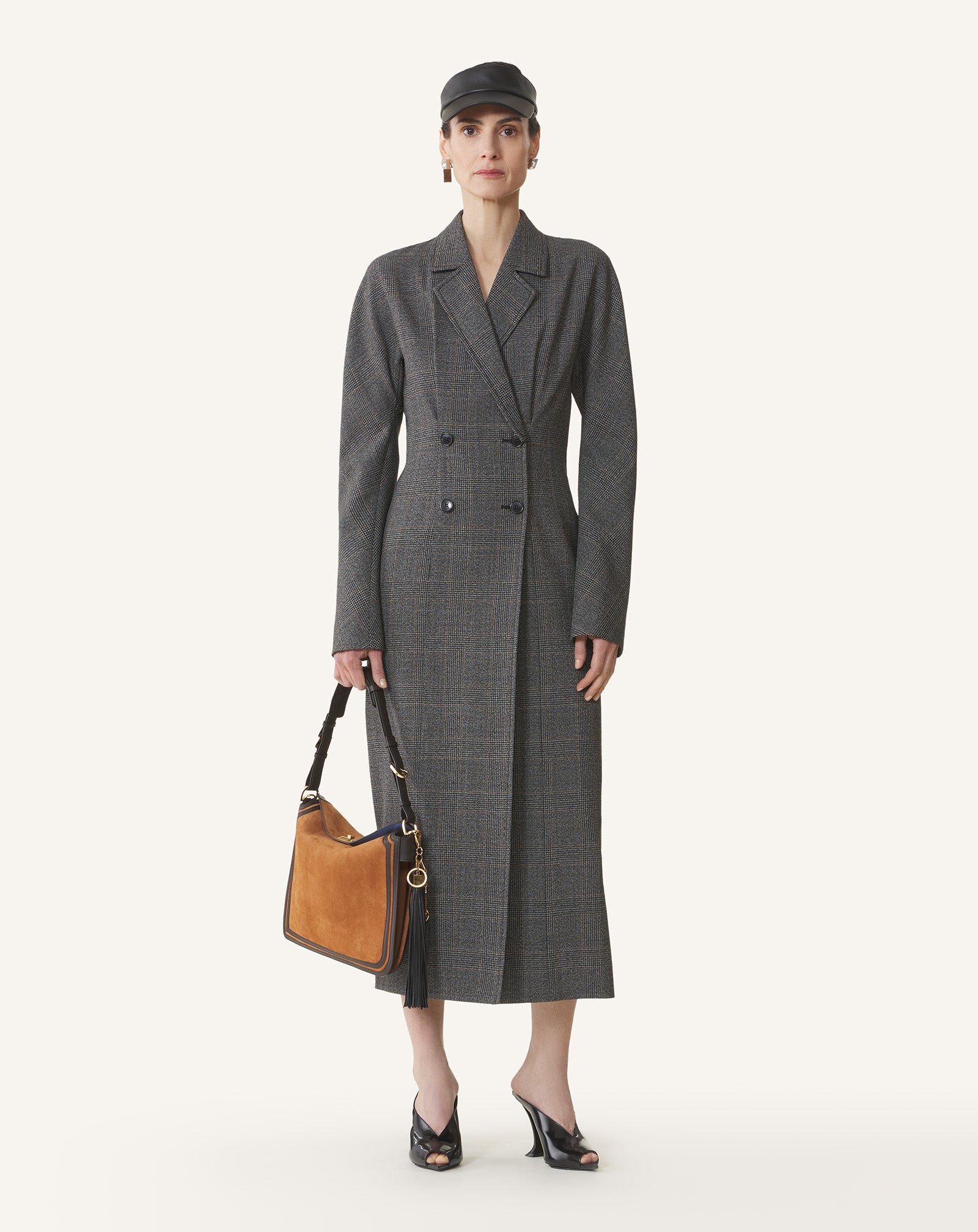 ASYMMETRICAL SUEDE COMPAGNON BAG