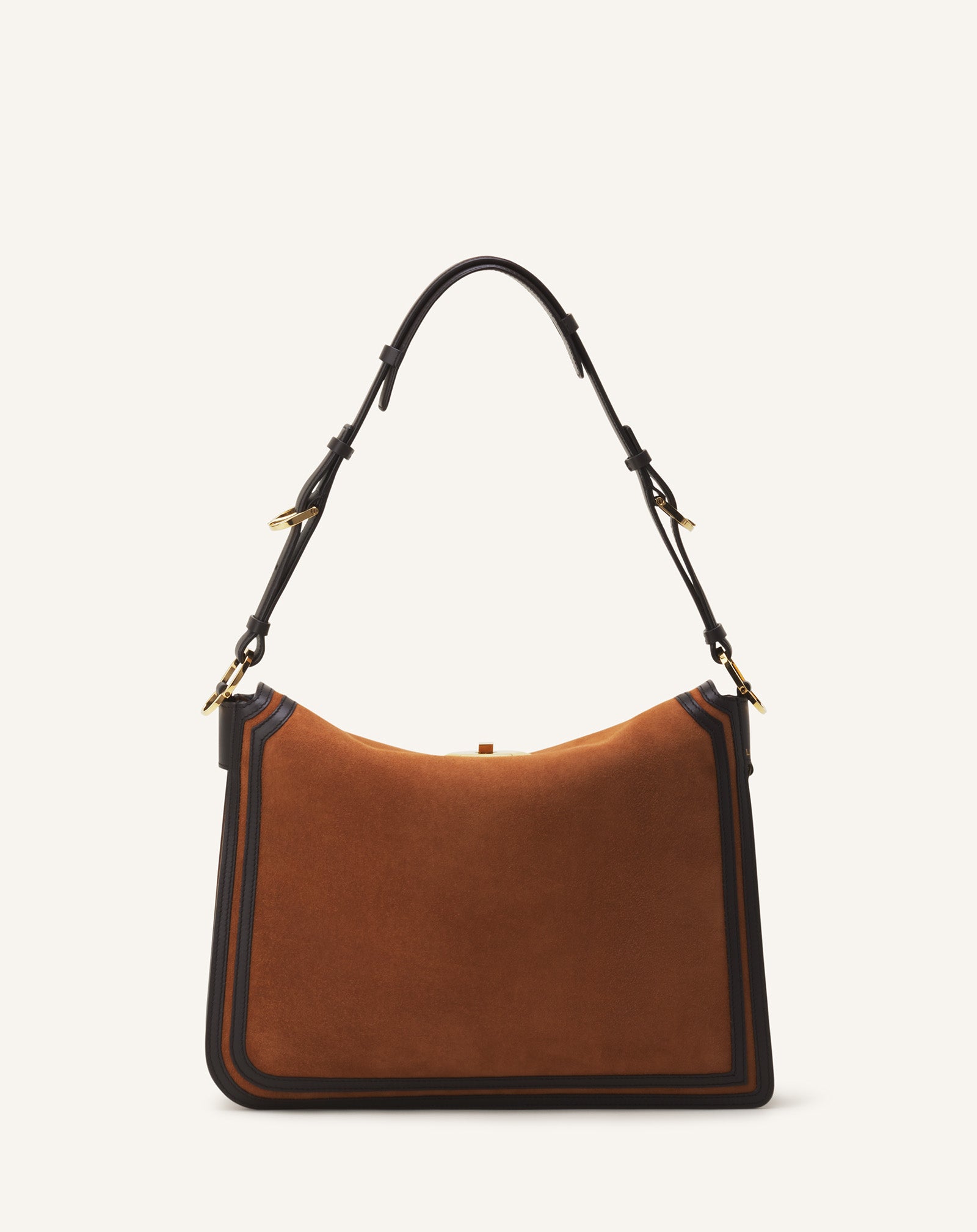 ASYMMETRICAL SUEDE COMPAGNON BAG