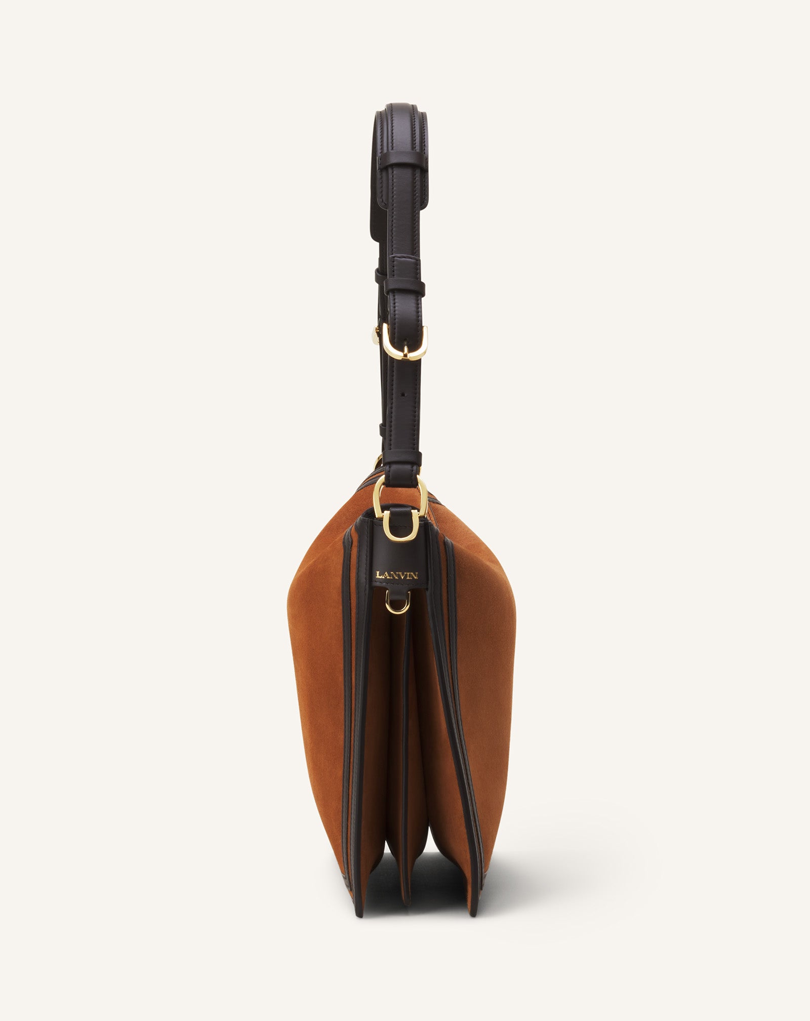 ASYMMETRICAL SUEDE COMPAGNON BAG