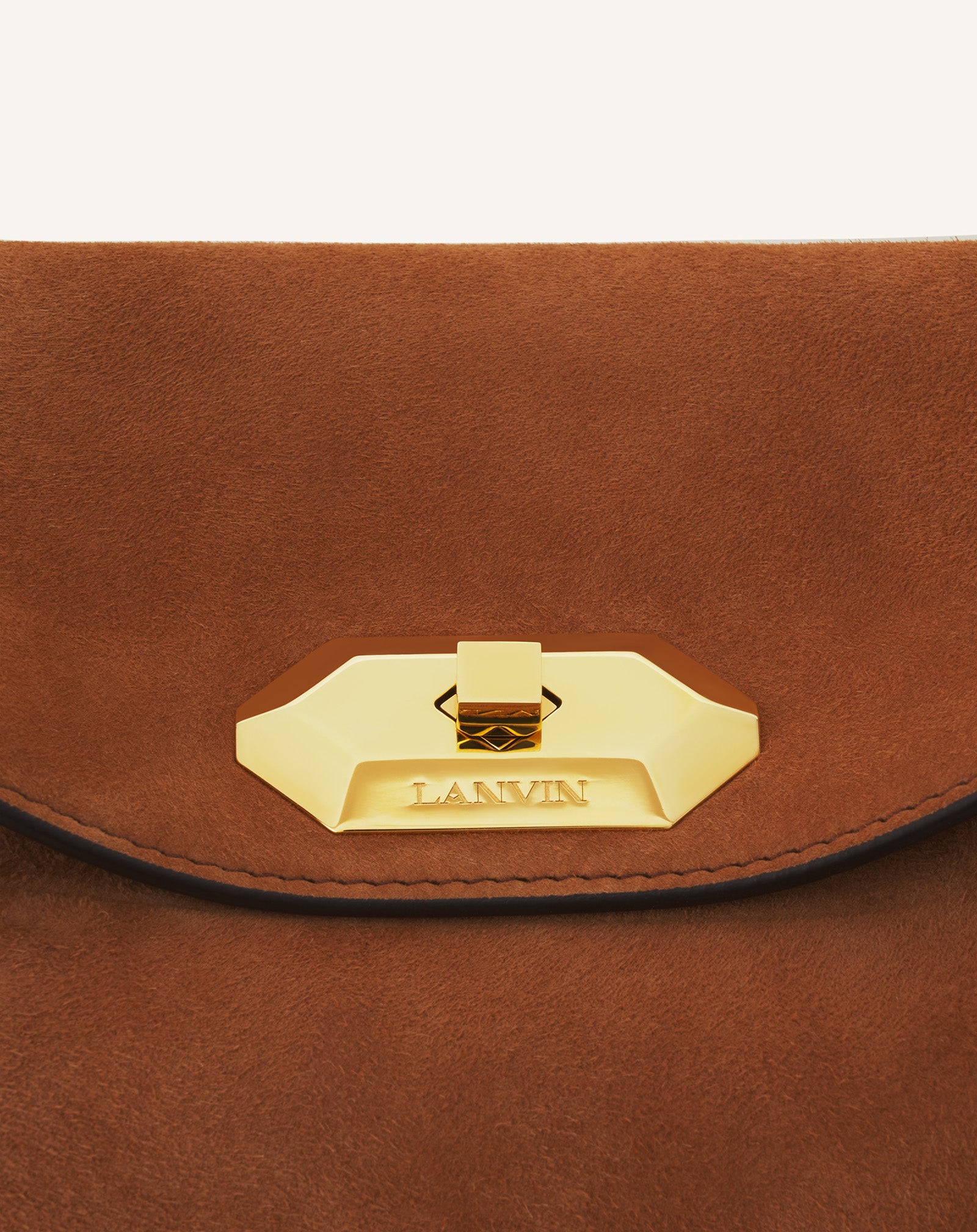 ASYMMETRICAL SUEDE COMPAGNON BAG