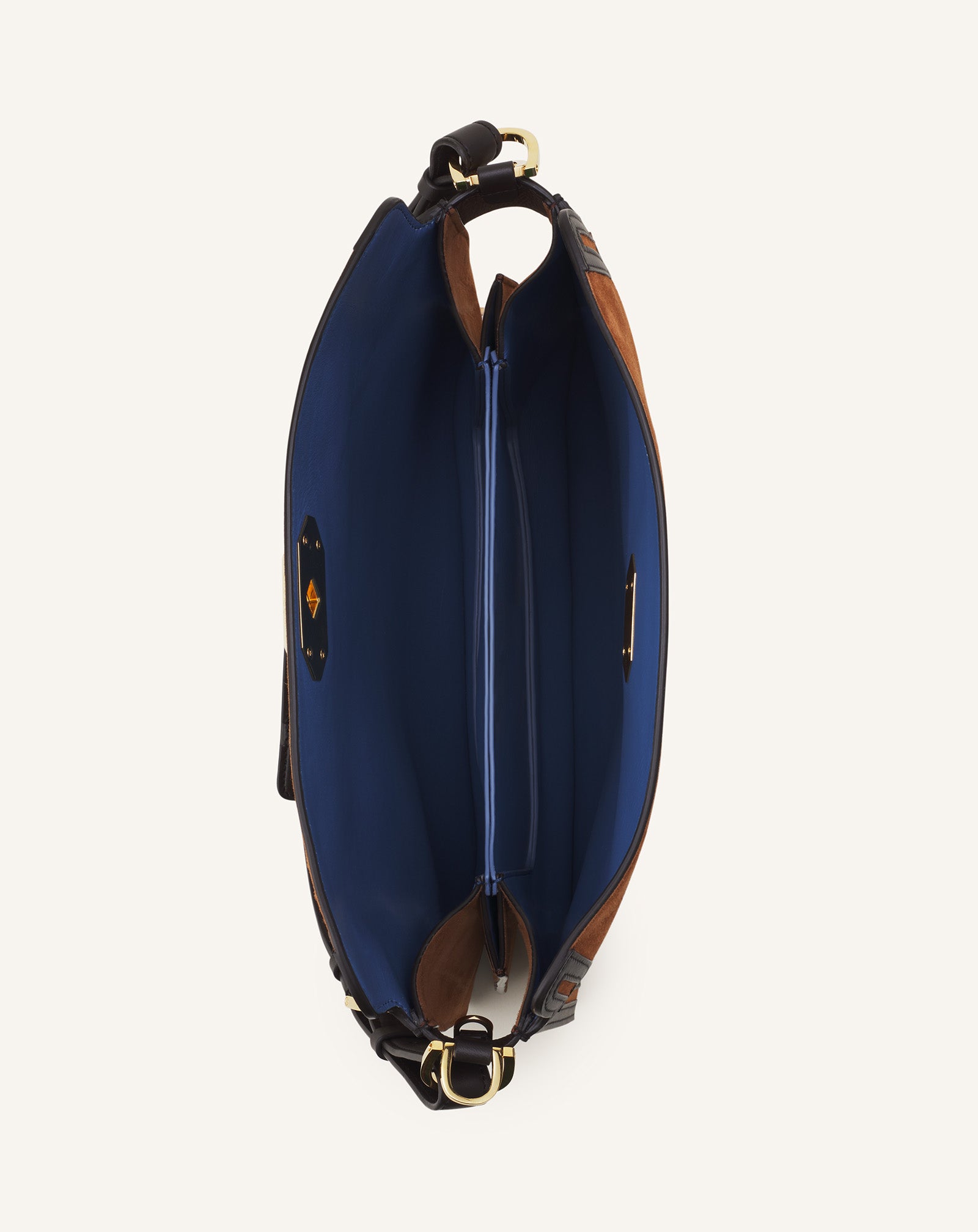 ASYMMETRICAL SUEDE COMPAGNON BAG
