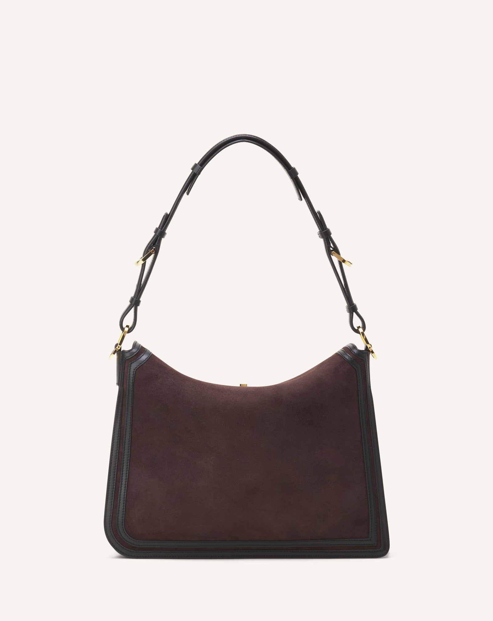 ASYMMETRICAL SUEDE COMPAGNON BAG
