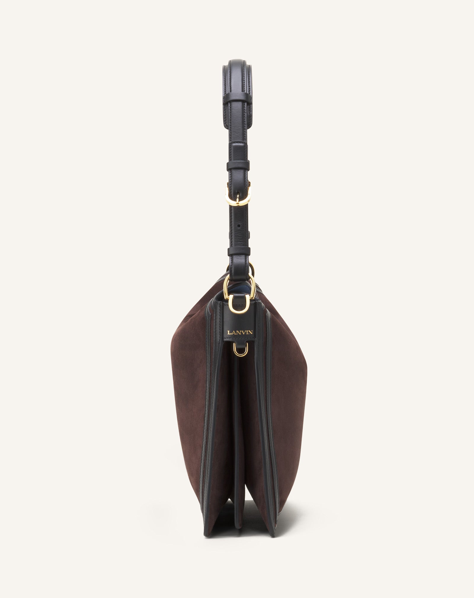ASYMMETRICAL SUEDE COMPAGNON BAG