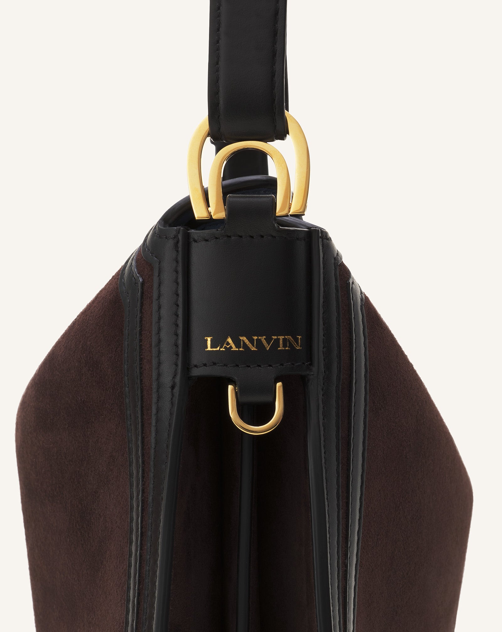 ASYMMETRICAL SUEDE COMPAGNON BAG