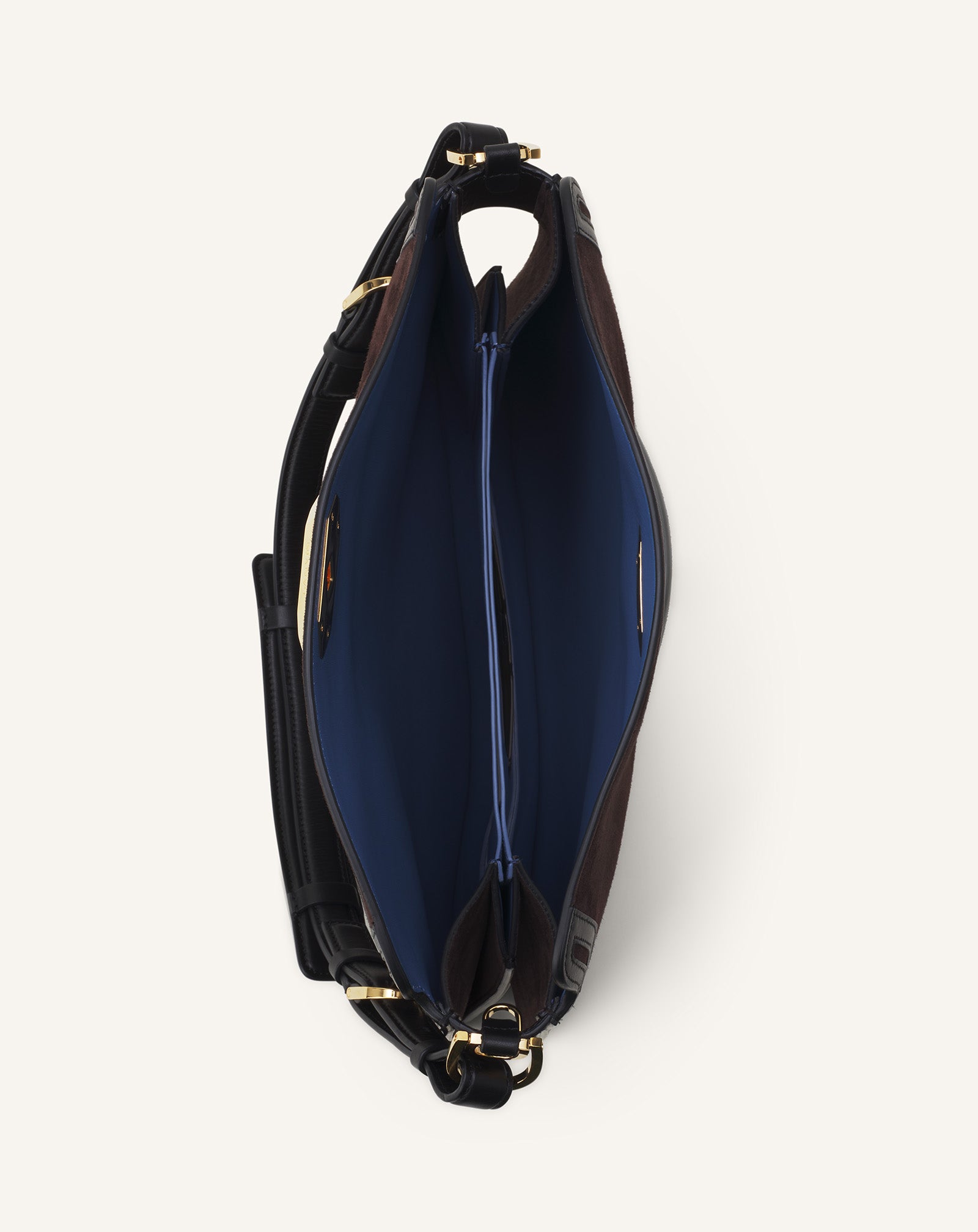 ASYMMETRICAL SUEDE COMPAGNON BAG