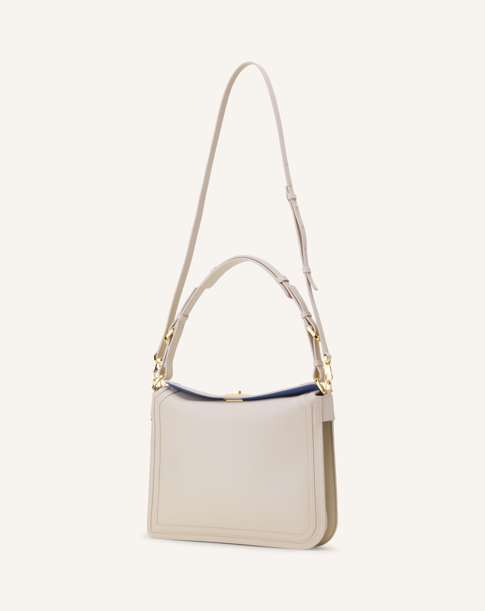 WHITE COMPAGNON BAG IN LEATHER