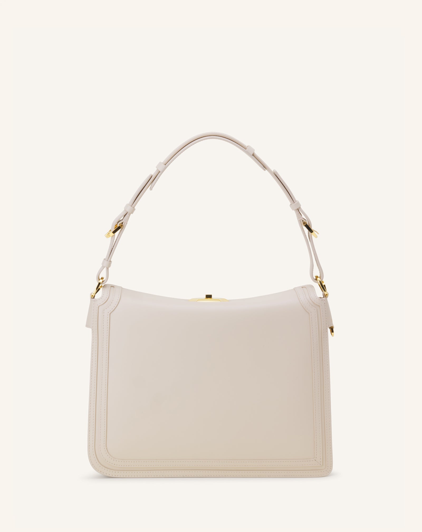 WHITE COMPAGNON BAG IN LEATHER