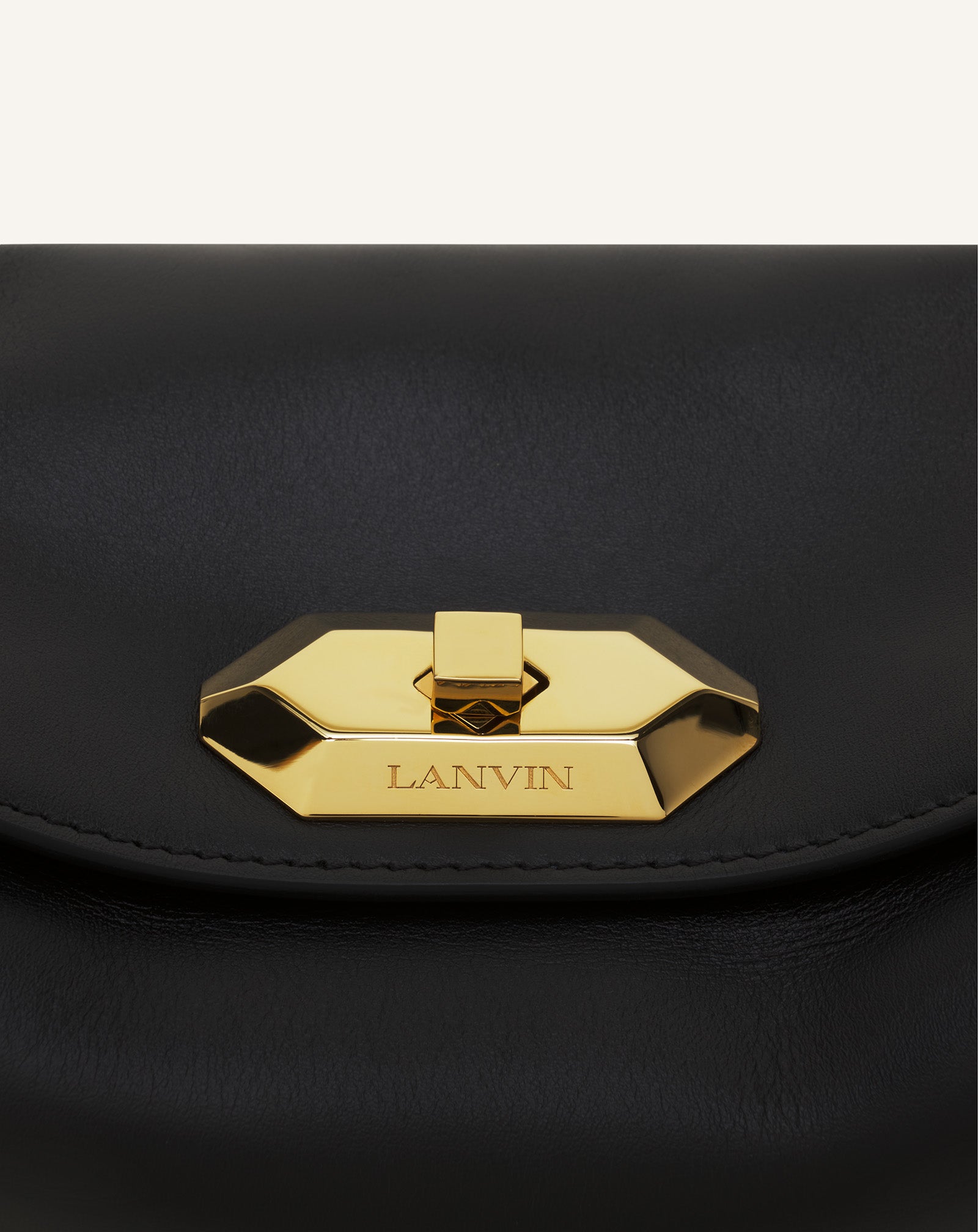 BLACK COMPAGNON BAG IN LEATHER