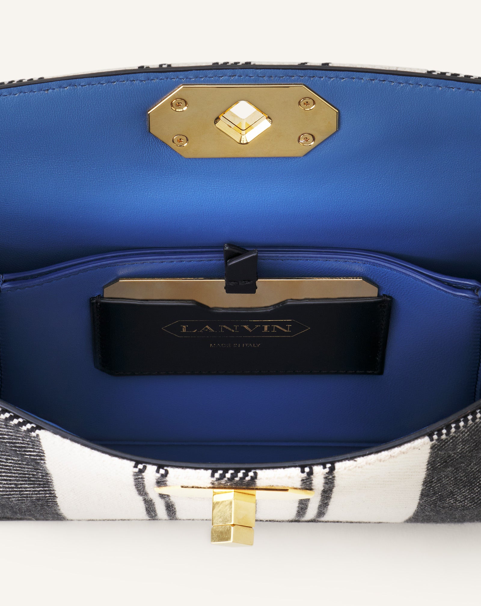 GREY COMPAGNON 20 BAG IN STRIPED CANVAS