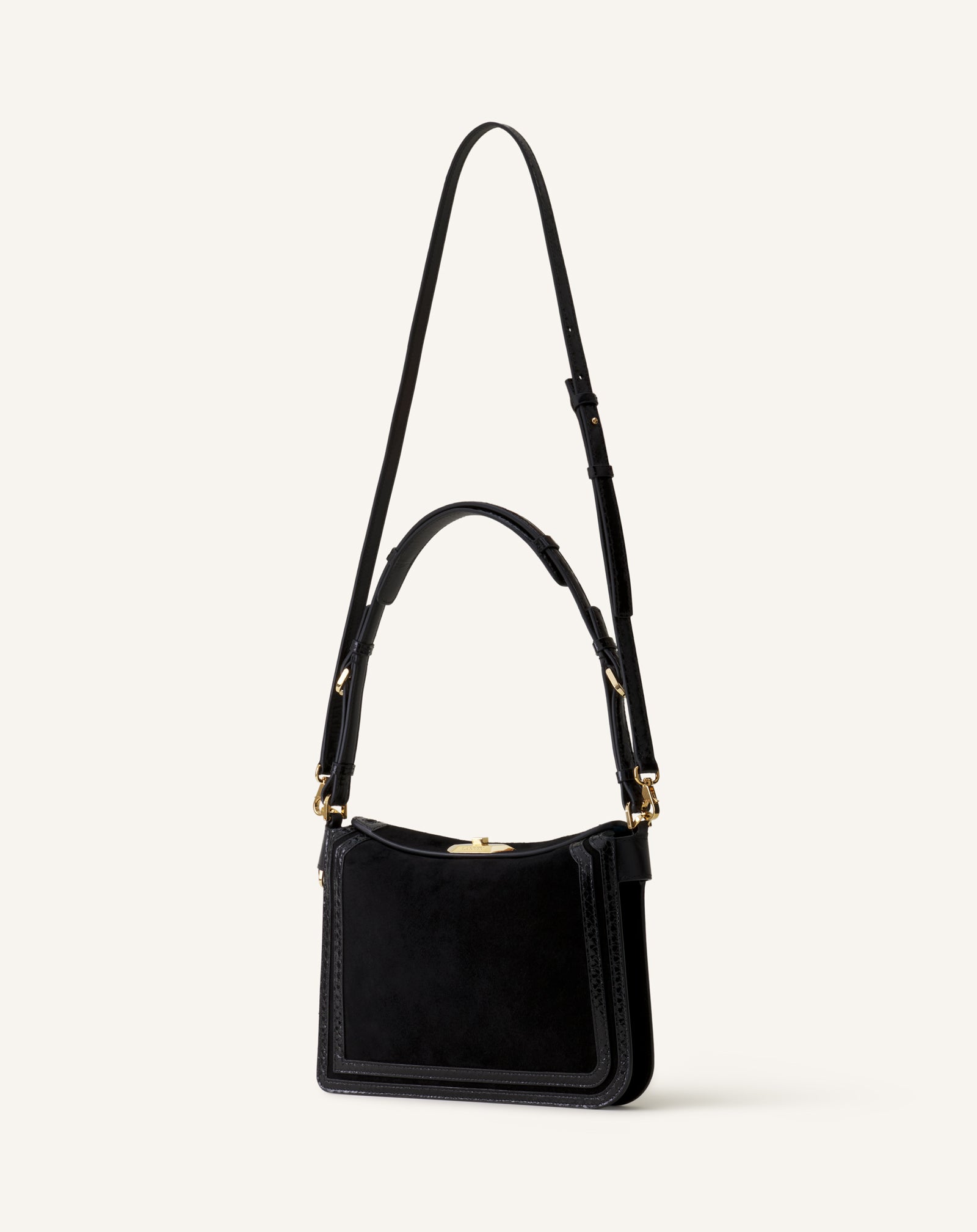 BLACK COMPAGNON 20 BAG IN SUEDE