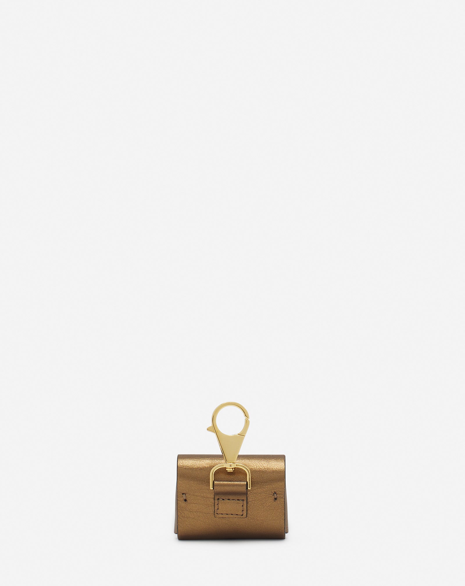 LANVIN SIGNATURE CASE FOR AIRPODS PRO IN METALLIC GRAINED LEATHER